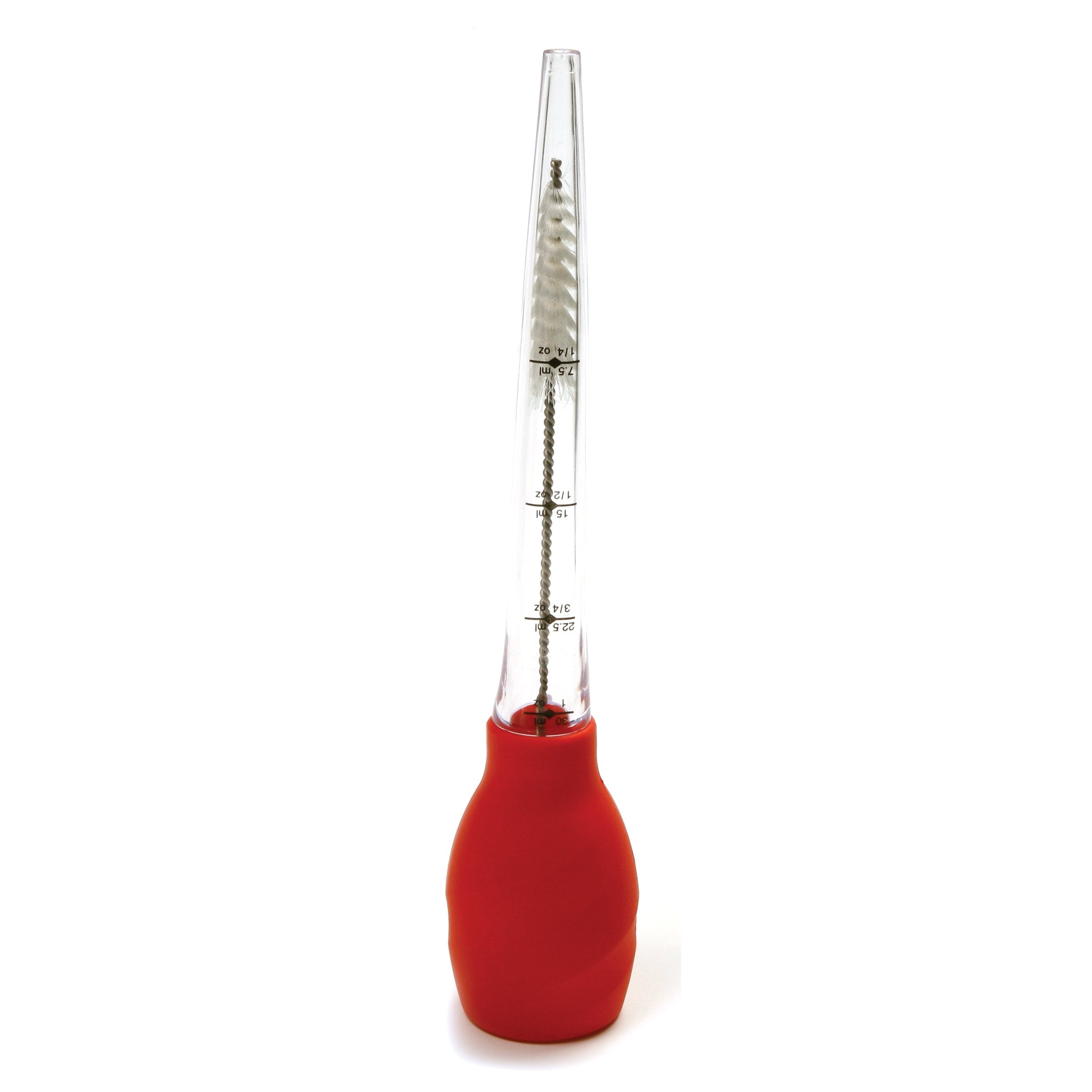 Norpro Silicone Stand Up Baster With Cleaning Brush, One Size, Red