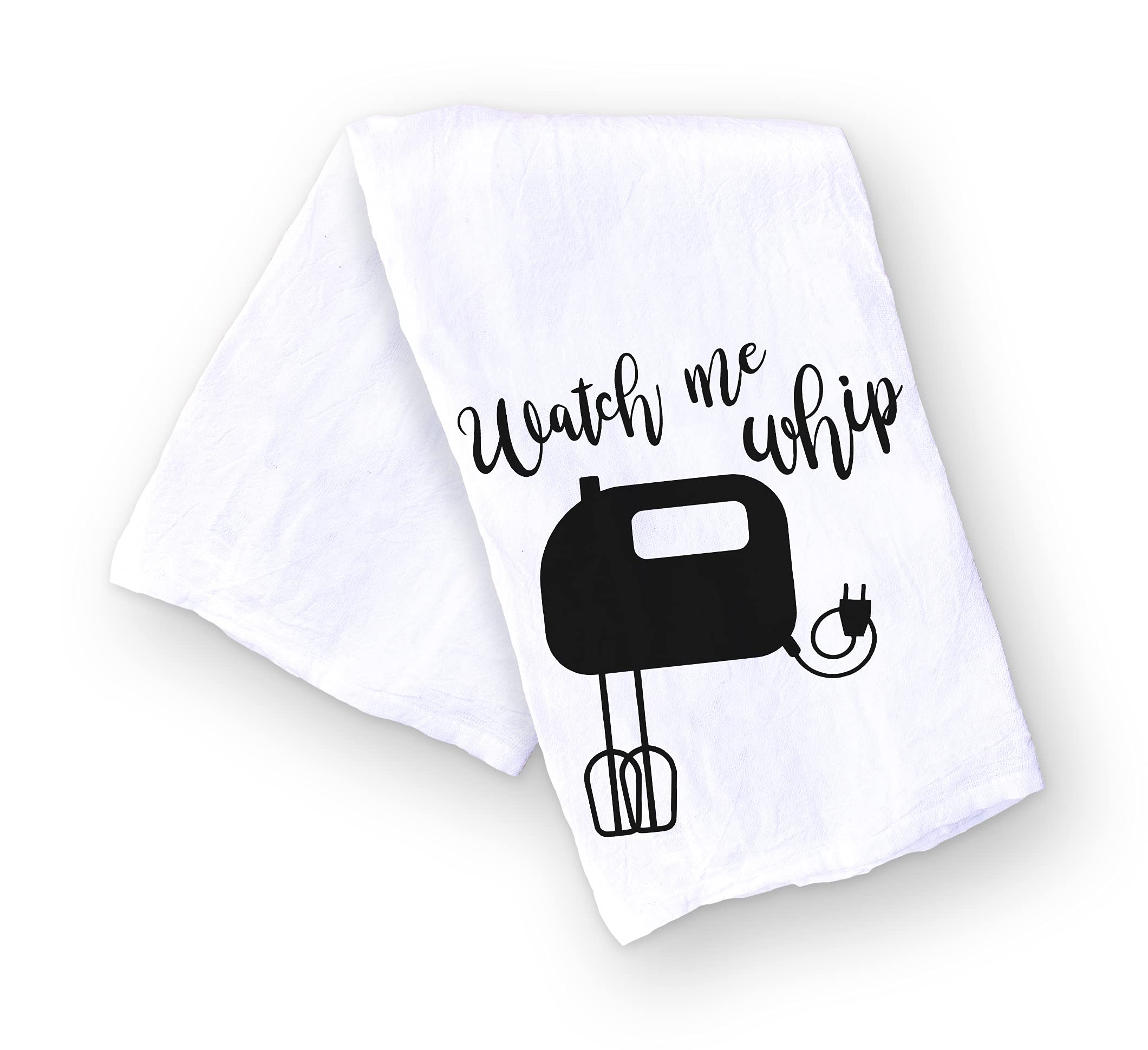 Handmade Funny Kitchen Towel - Kitchen Puns Funny Hand Towel For Baker, Watch Me Whip - 28X28 Inch Perfect For Chef Housewarming