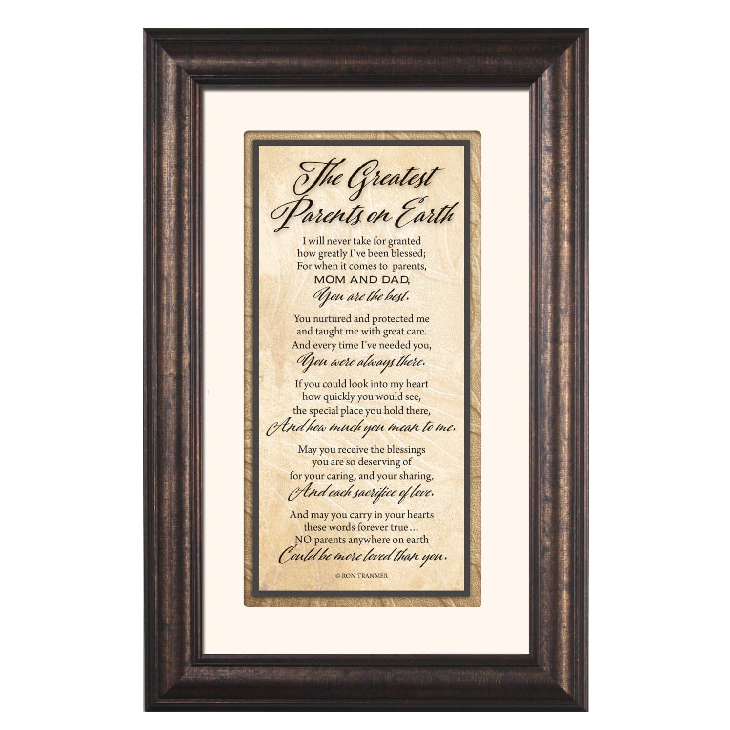 Greatest Parents Wood Wall Frame Art Plaque | 8.5 inches x 12.5 inches | Wall Hanger and Easel Back | The Greatest Parents on Ea