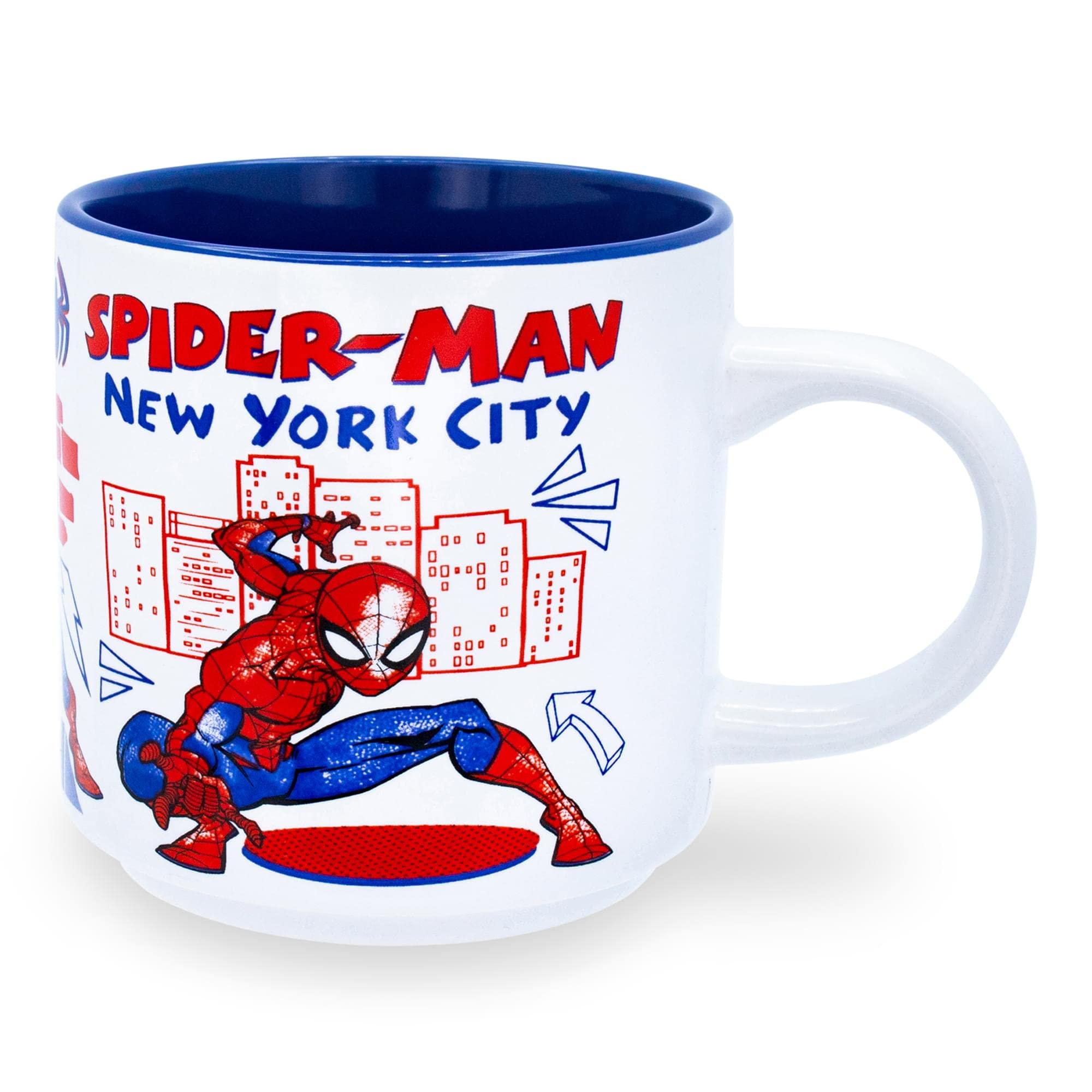 Marvel comics Spider-Man New York city ceramic Mug  Holds 13 Ounces