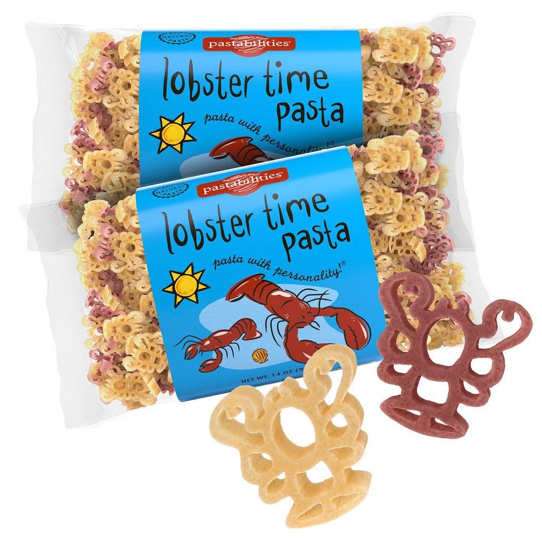 Pastabilities Lobster Pasta, Fun Shaped Noodles For Kids And Gifts, Non-Gmo Natural Wheat Pasta 14 Oz (2 Pack)