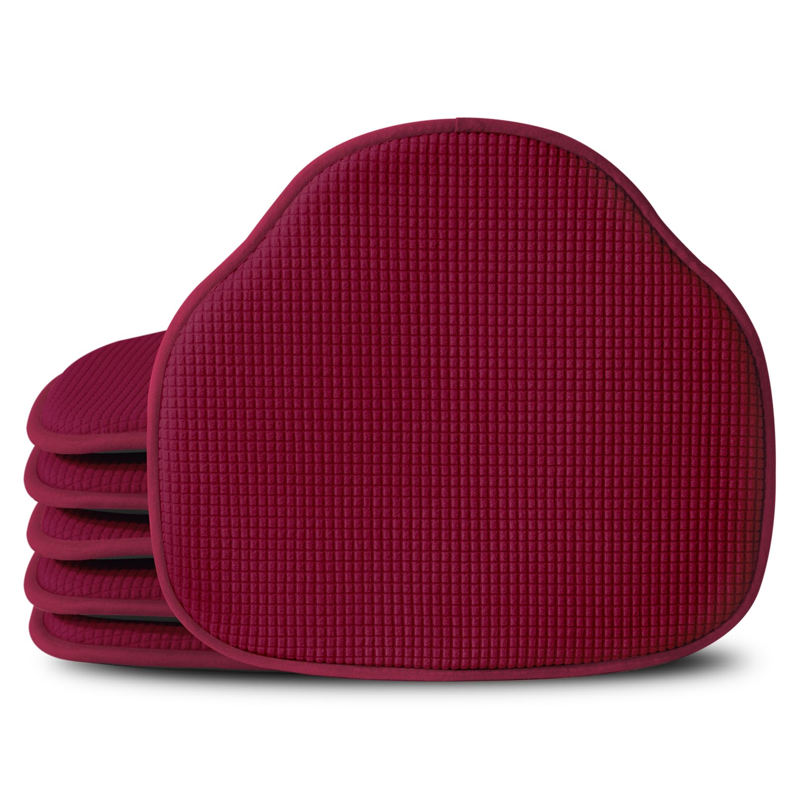 Shinnwa Windsor Chair Cushions Set Of 6, Non Slip Dining Chair Pads, Farmhouse Seat Cushion For Kitchen Chairs, 17 X 15.5 Inches