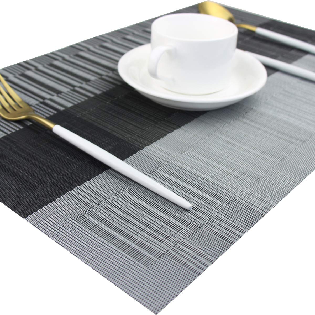 Pigchcy Christmas Placemats Snowflake Woven Heat Resistant Placemats Washable Easy To Clean Table Mats For Dining Room And Decor