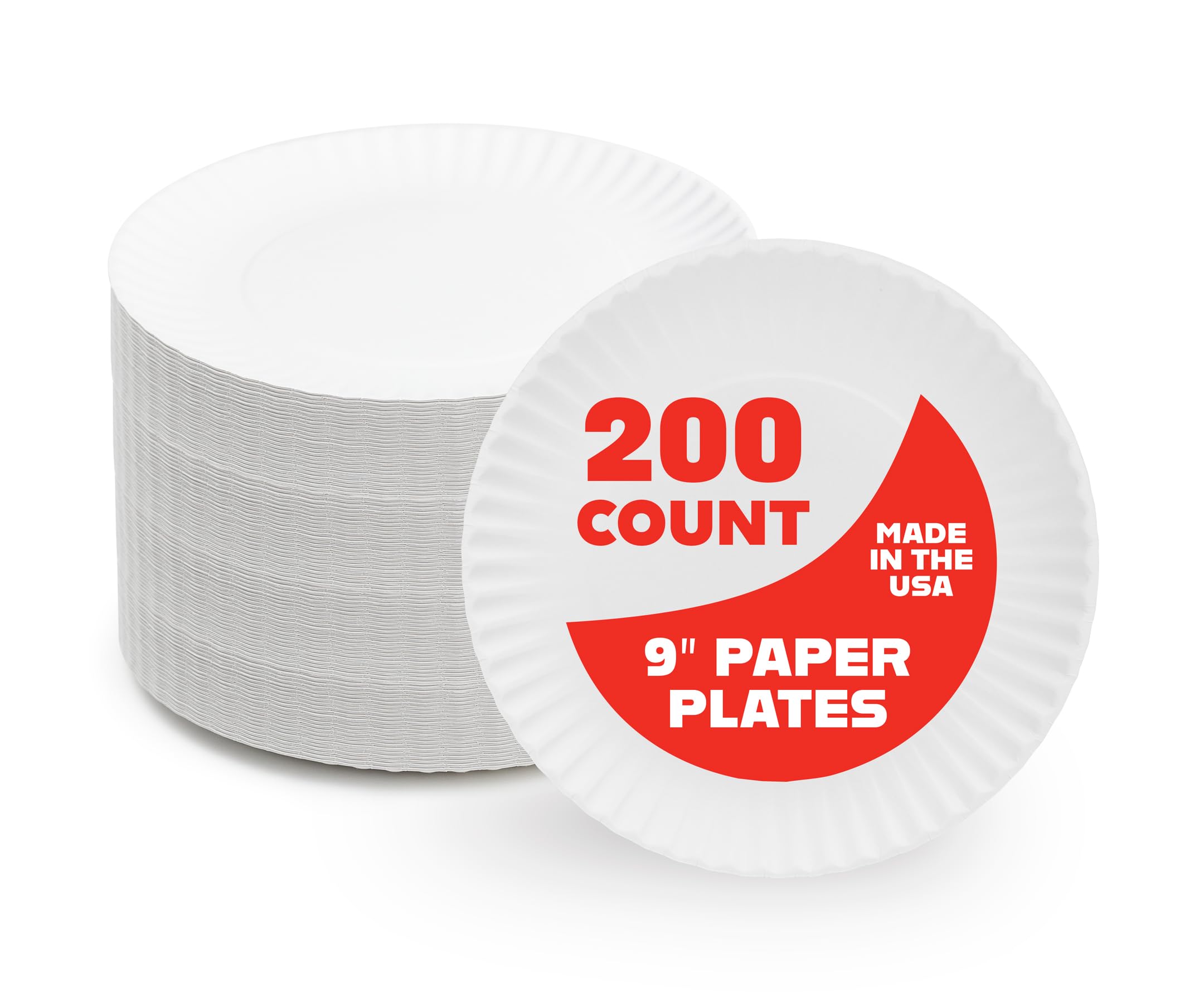 Hygloss Products Paper Plates - Uncoated White Plate - Use For Foodware, Events, Activities, Crafts Projects And More - Environm