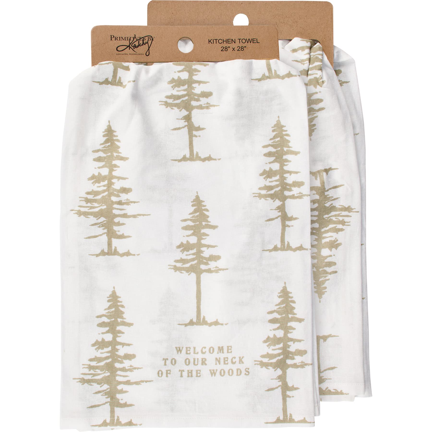 Primitives by Kathy Welcome to Our Neck of The Woods Decorative Kitchen Towel