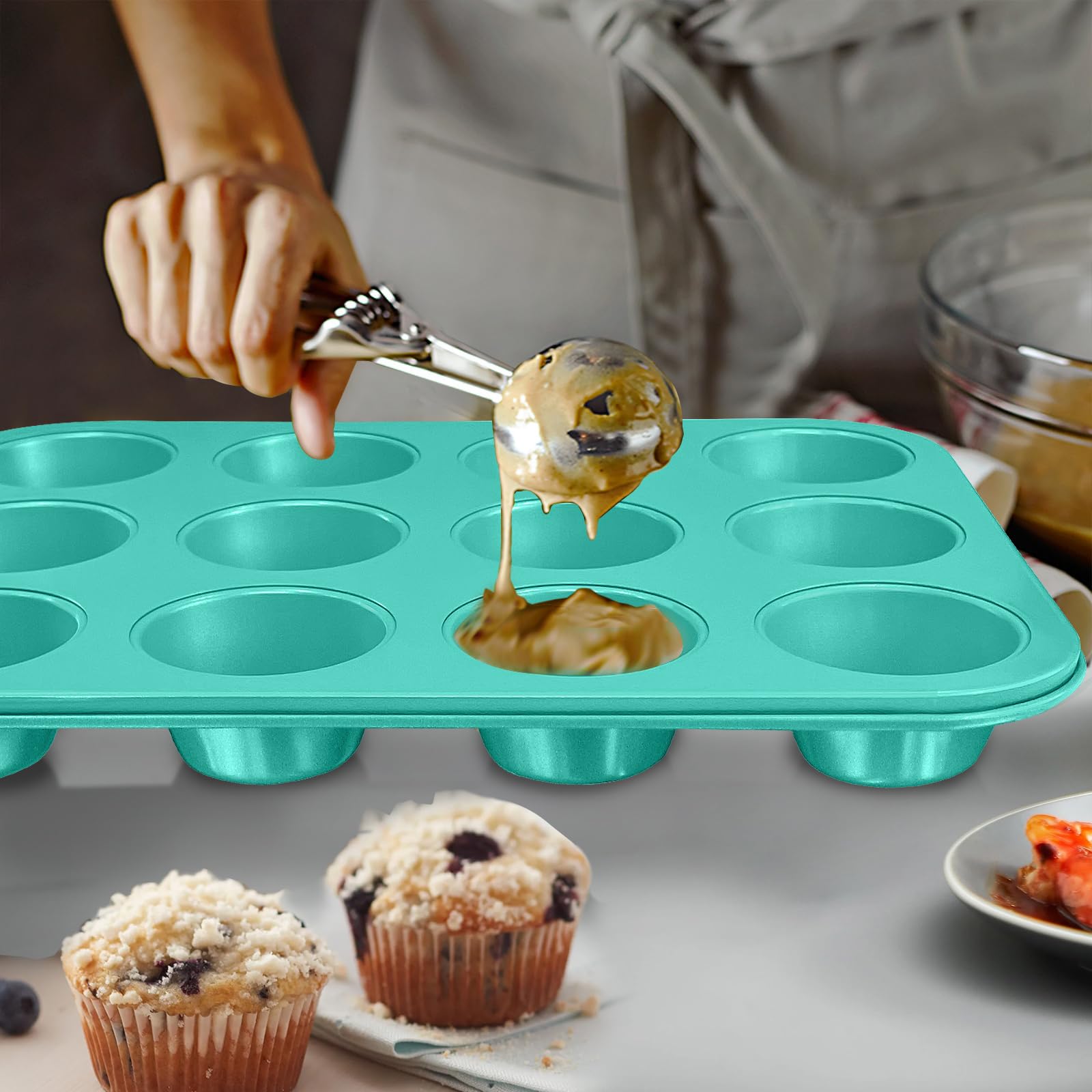 Betterbeauty Baking Pans Set 10 Pcs, Nonstick Professional Kitchen Bakeware Sets With Cookie Sheets, Muffin Pan, Bread Pan, Loaf