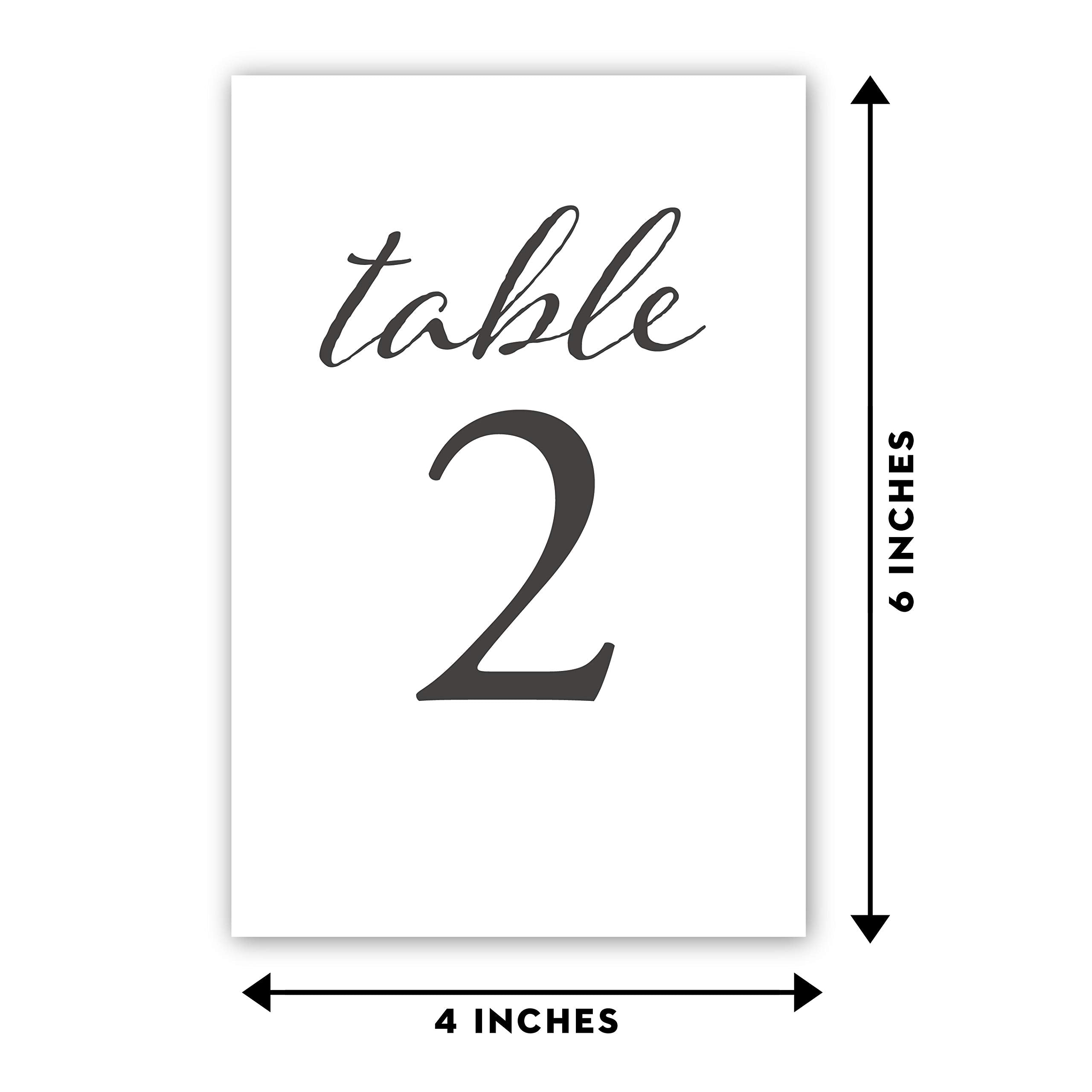 Up The Moment Black Wedding Table Numbers, 1-25, Centerpiece Decorations, Double Sided 4X6, Numbers 1-25 And Head Table Card Inc