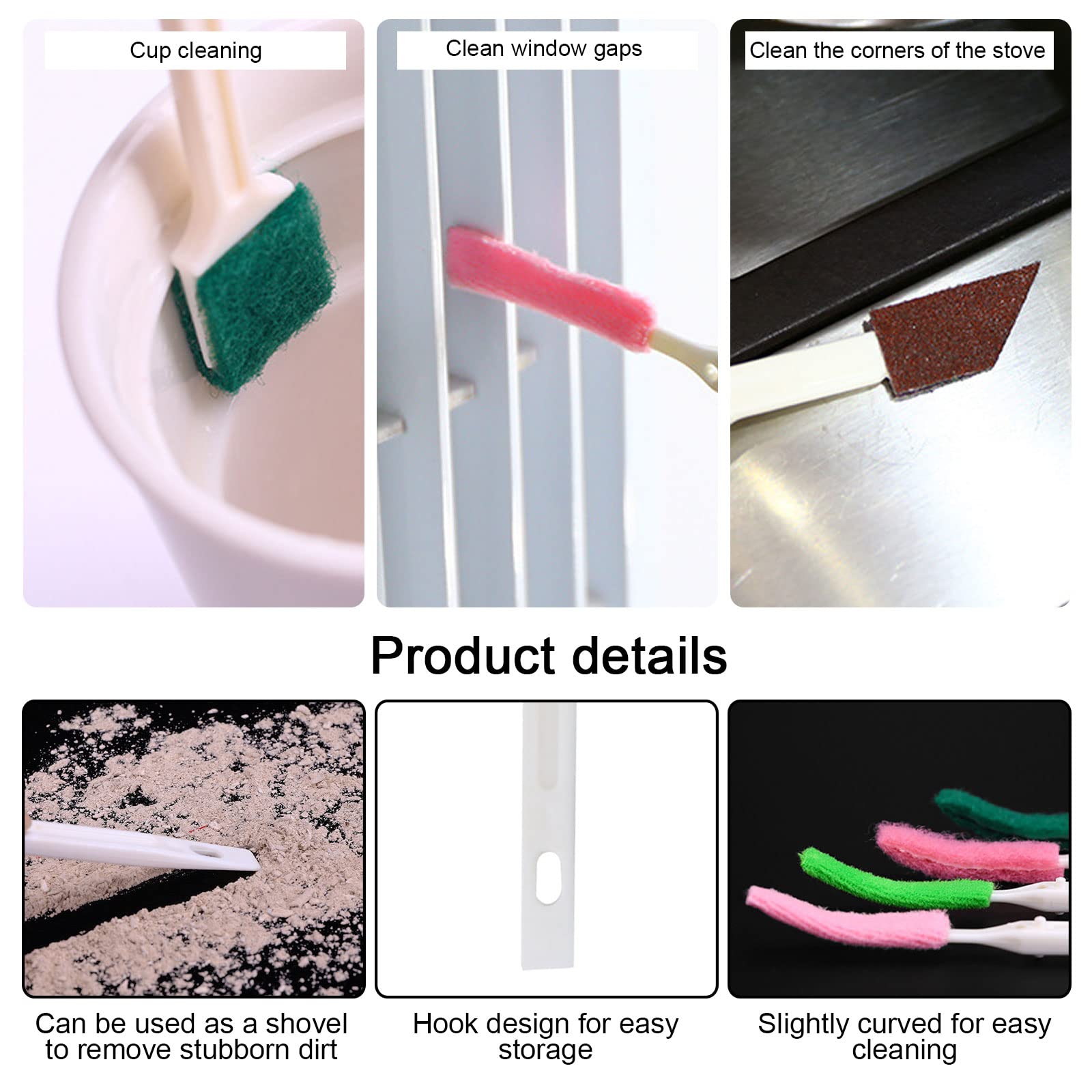 Crevice Cleaning Brushes Tool Kit Small Cleaning Brush For House Cleaning Disposable Toilet Brush Deep Cleaning Brush Gap For Ga