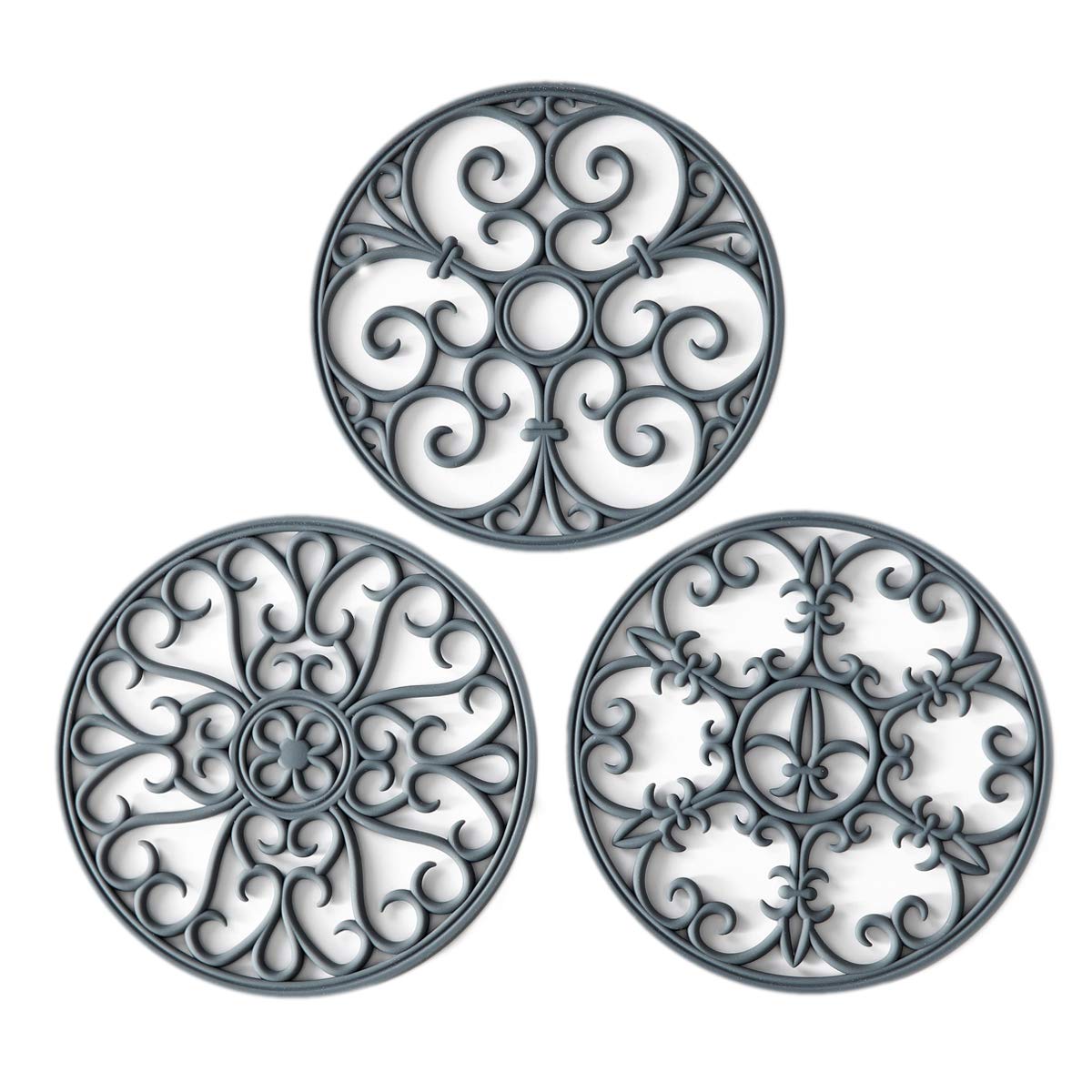 Silicone Trivet Mat - Hot Pot Holder Hot Pads For Table & Countertop - Teapot Trivet Kitchen Trivets - Non-Slip & Heat Resistant