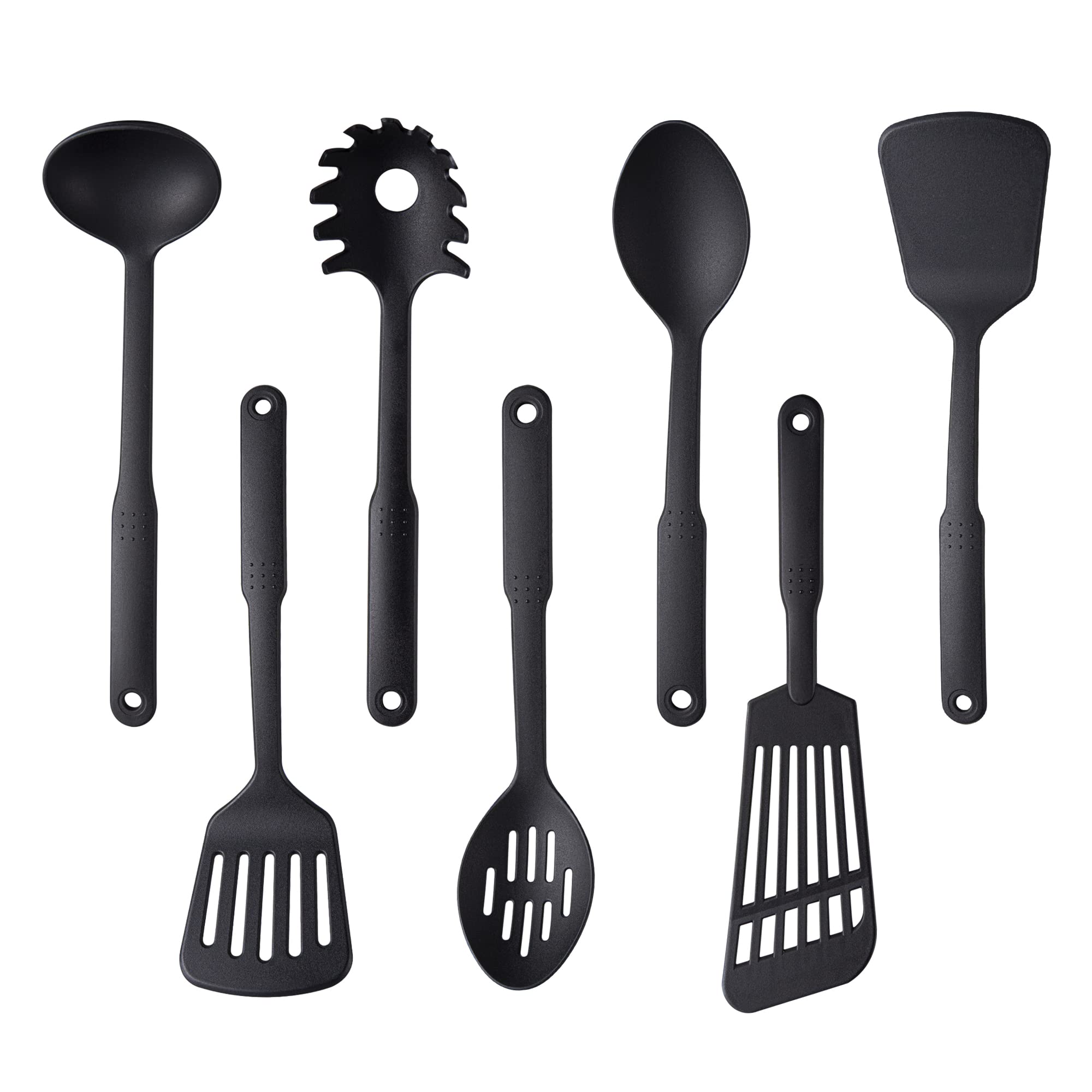 Kitchen Utensils Set, 7Pcs Cooking Utensils Set 410F Heat Resistant & Non-Stick Food Nylon Kitchen Gadgets Accessories For Cookw