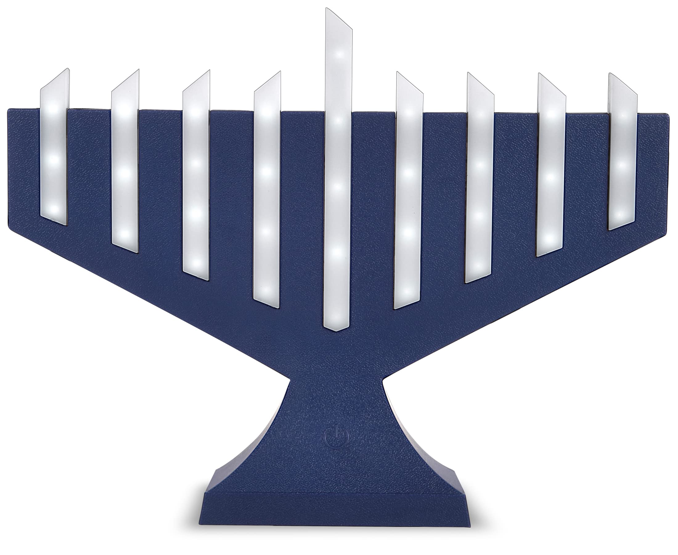 Exquisite Modern Artistic LED Menorah Lighted Rods Traditional Shape Yet Chic Electric Minorah Battery & USB Chanukiah 3.5 Micr