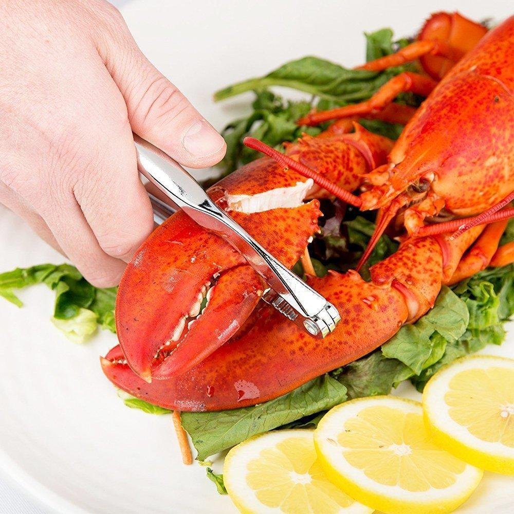Hqgoods Seafood Tools Set Nut Cracker Of 12 Pieces With 6 Lobster Crab Crackers And 6 Seafood Forks/Picks With Storage Bag Perfe