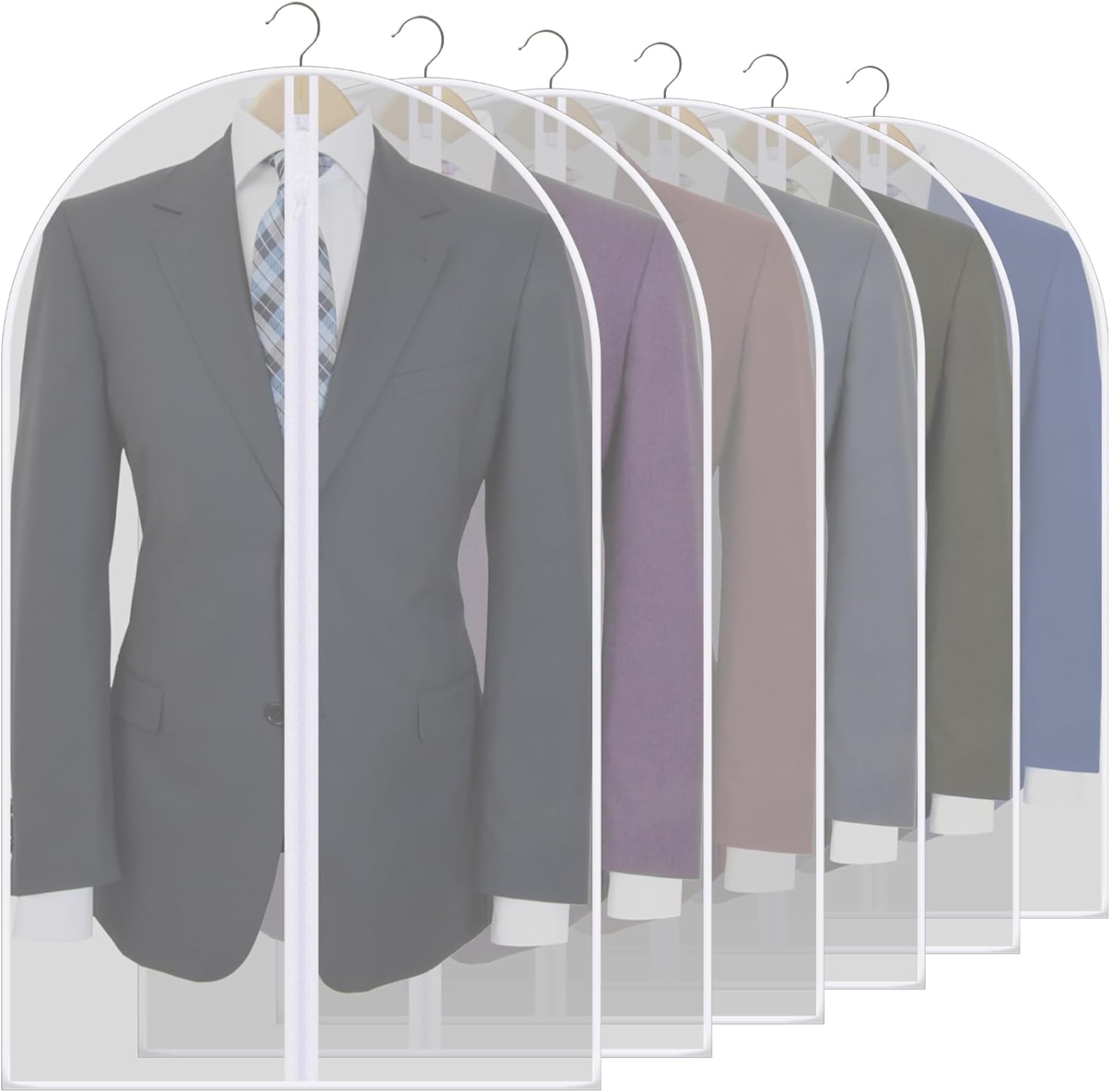 Raahii 4 Piece Suit Cover, Blazer Cover, Coat Covers With Zip For Wardrobe Storage Of Suit, Jacket, Garments, Sweaters, Saree, P