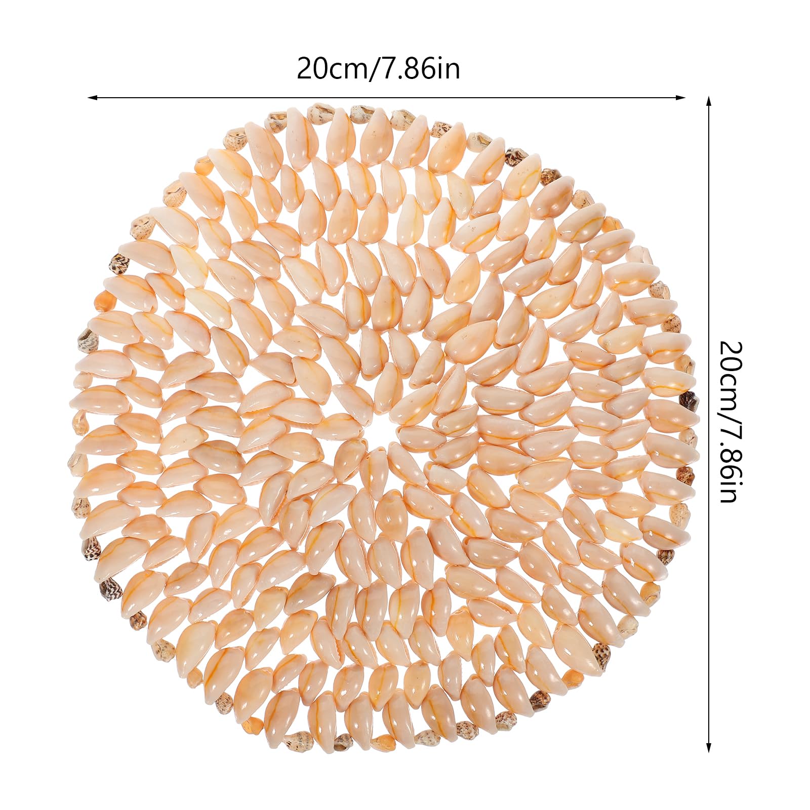 Ganazono Beach Coaster Seashell Coasters Hot Pot Holder Round Seashell Trivet Mat Nautical Drink Coasters Pot Pads Coffee Cup Ho