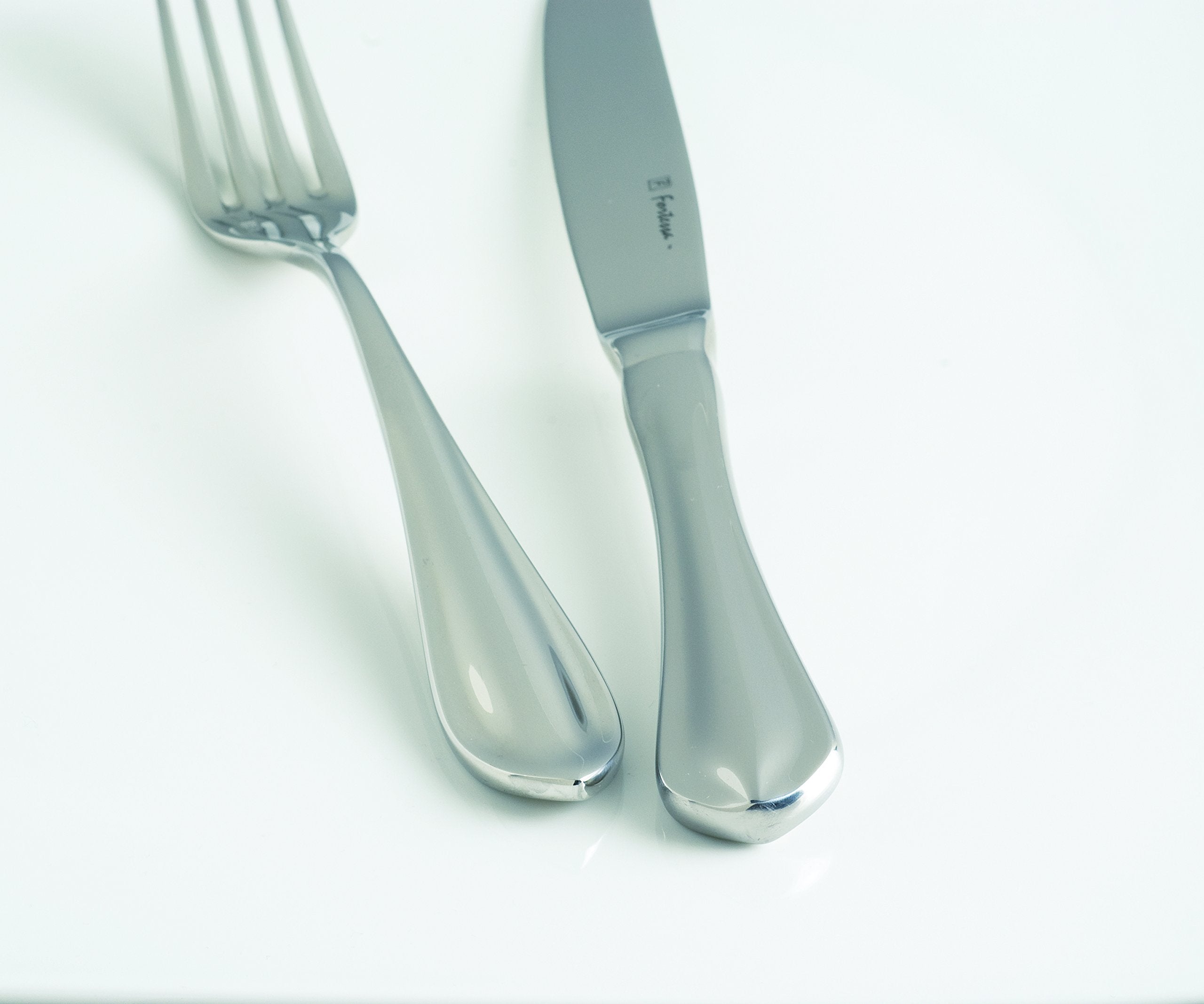 Fortessa Forge 18/10 Stainless Steel Flatware Set, 20-Piece Service for 4, Polished Finish