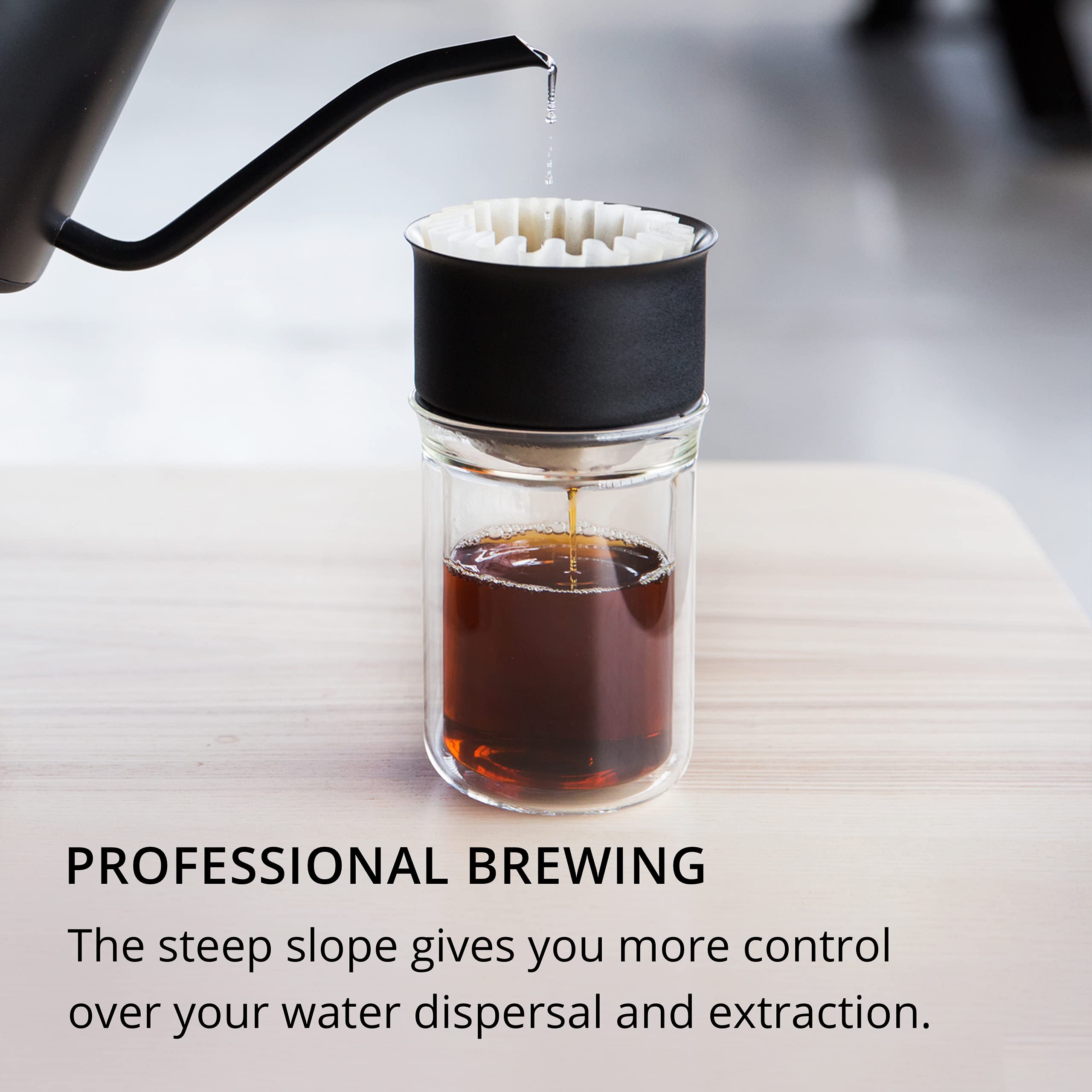 Fellow Stagg [X] Pour-Over Coffee Maker Set - Kit Includes Stagg [X] Pour-Over Dripper, Stagg Double Wall Glass Carafe, And 20 P