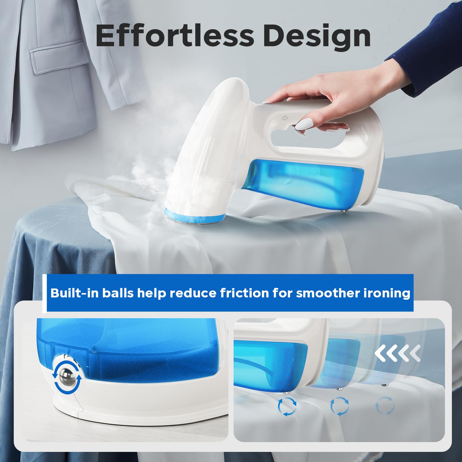 Bear Steamer For Clothes, 1300W Powerful Steamer Fast-Heating Handheld Garment And Clothes Steamer With Large 230Ml Tank, Auto-O