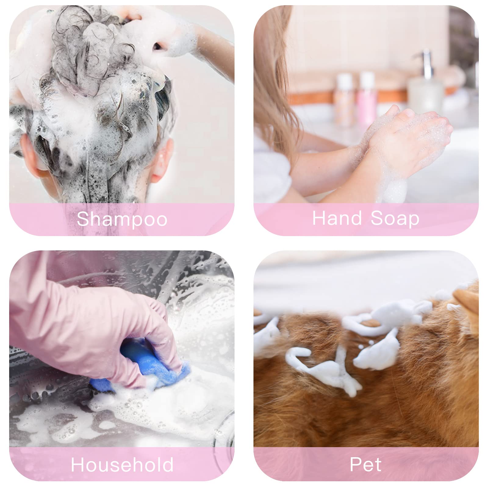 Tekson 30Pcs Soap Foam Bottle (2 Oz), Empty Travel Foaming Lash Shampoo For Cleanser, Dispenser (Red)