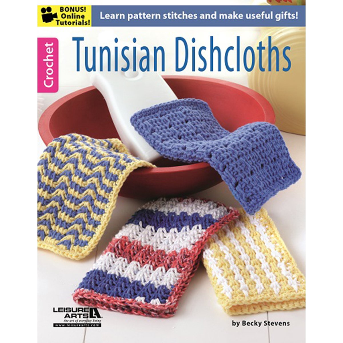 Leisure Arts LEA6371 Tunisian Dishcloths Bk
