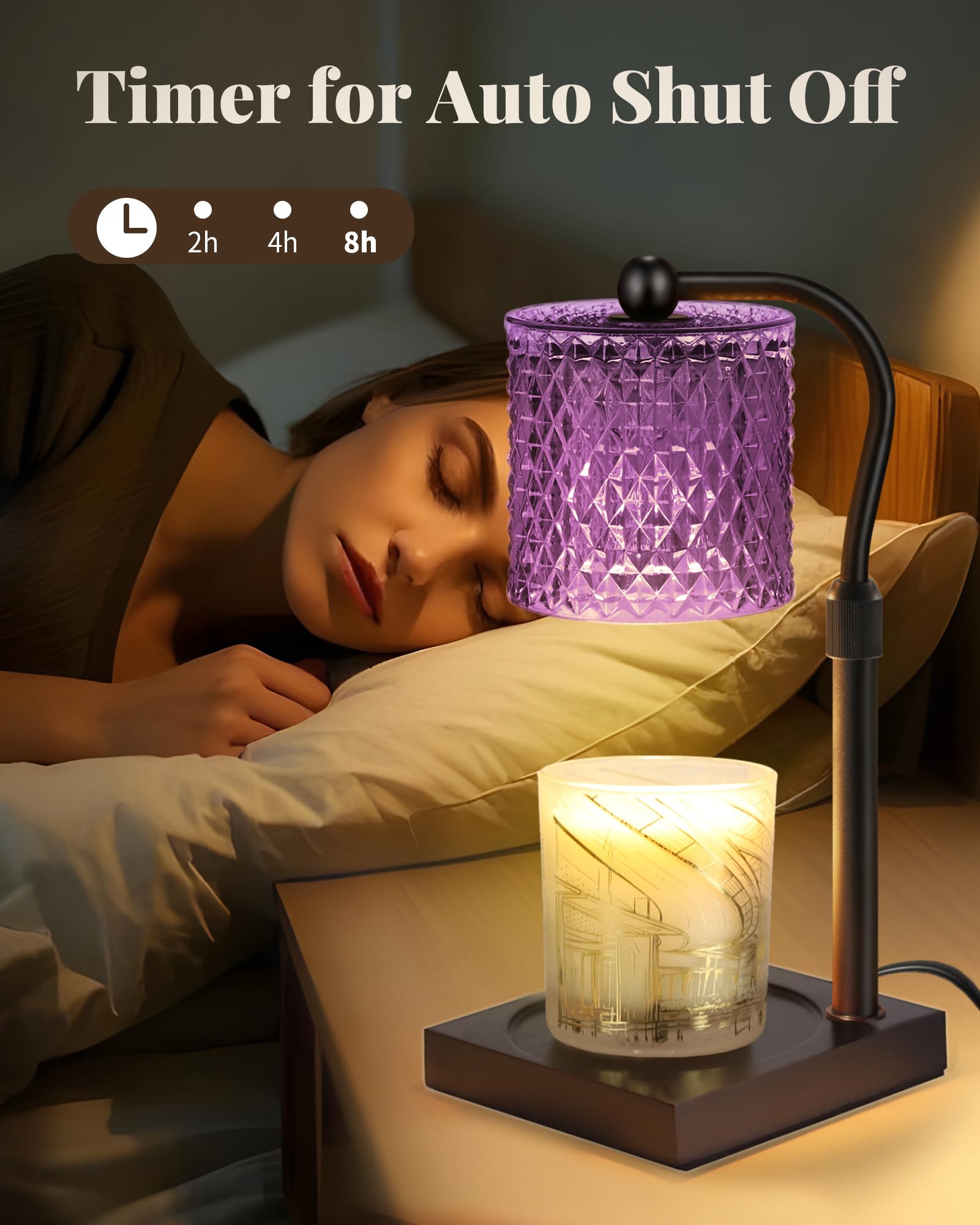 Linstaine Candle Warmer Lamp with Timer Dimmer Adjustable Height, White Elephant Gifts for Women, House Warming New Home Decor G