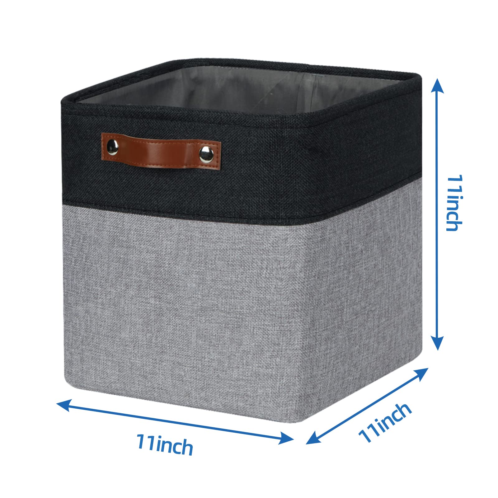 Temary Storage Baskets Fabric Storage Cubes 4 Pack Basket For Organizing, Collapsible Cloth Baskets With Handles For Shelves, Cl