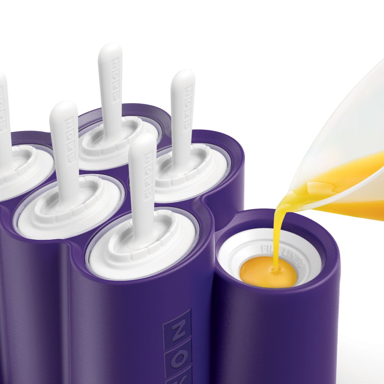 Zoku Space Ice Pop Molds, 6 Rocket And Astronaut-Shaped Popsicles Molds In One Tray With Reusable Popsicle Sticks, Bpa-Free