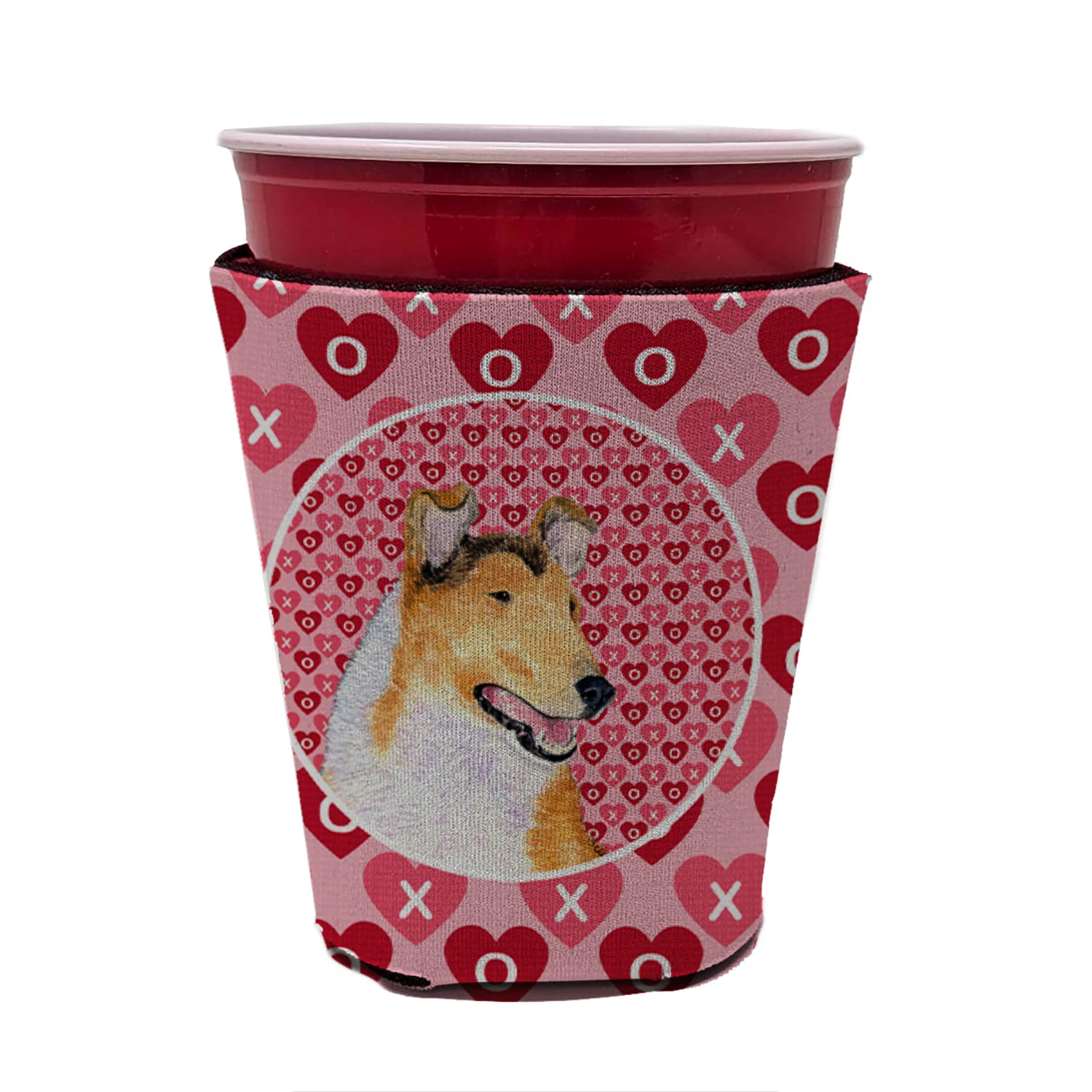 Collie Smooth  Red Solo Cup Beverage Insulator Hugger