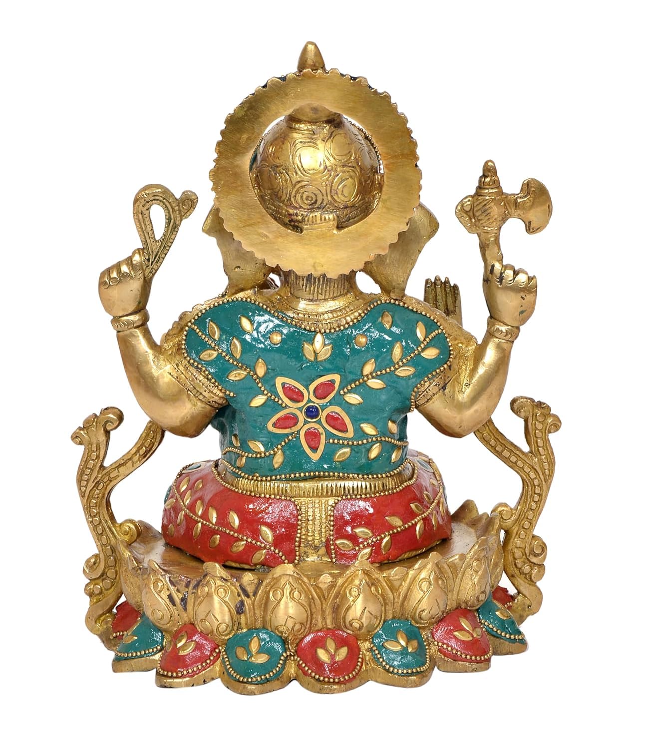 Aona Brass Ganesha Ganesh Statue Idol Murti Ganpati For Home, Height : 10 Inch