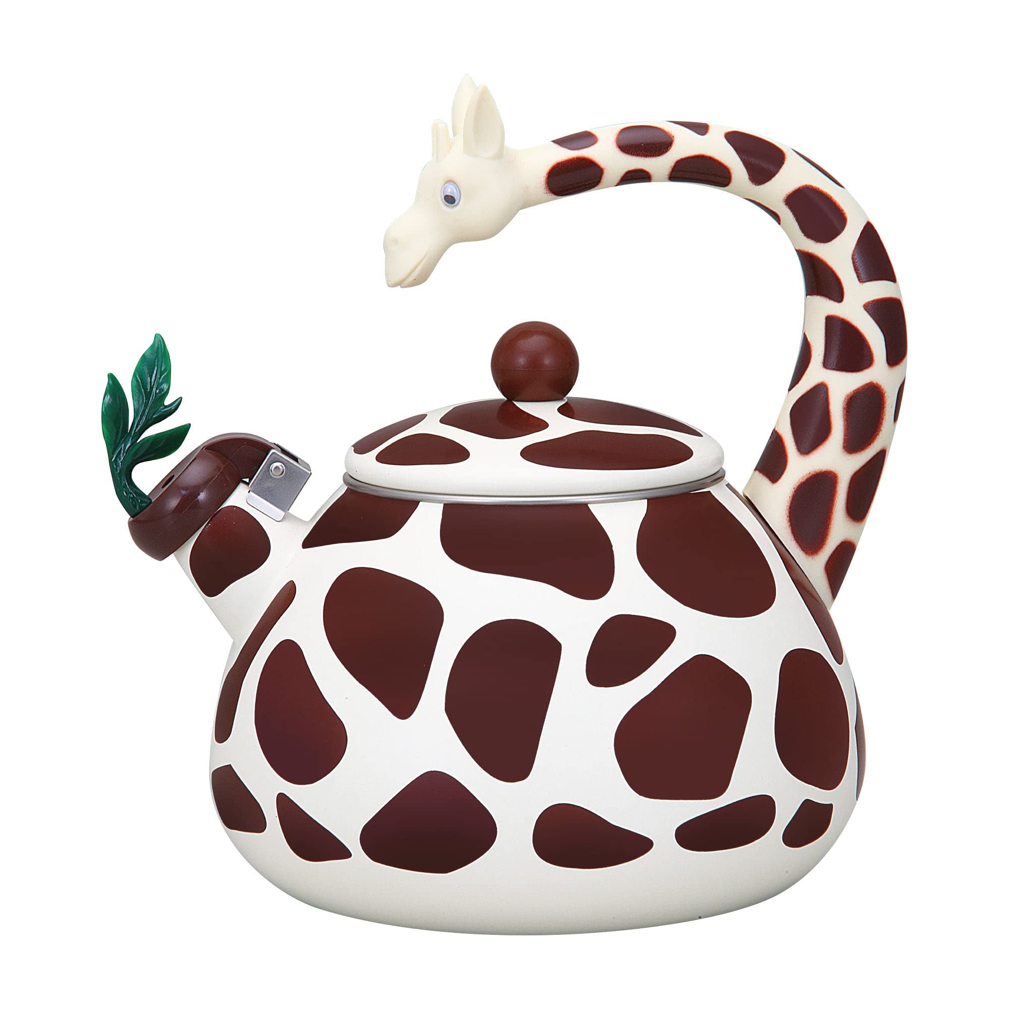Whistling Tea Kettle for Stove Top Enamel on Steel Teakettle, Supreme Housewares Giraffe Design Teapot Water Kettle Cute Kitchen