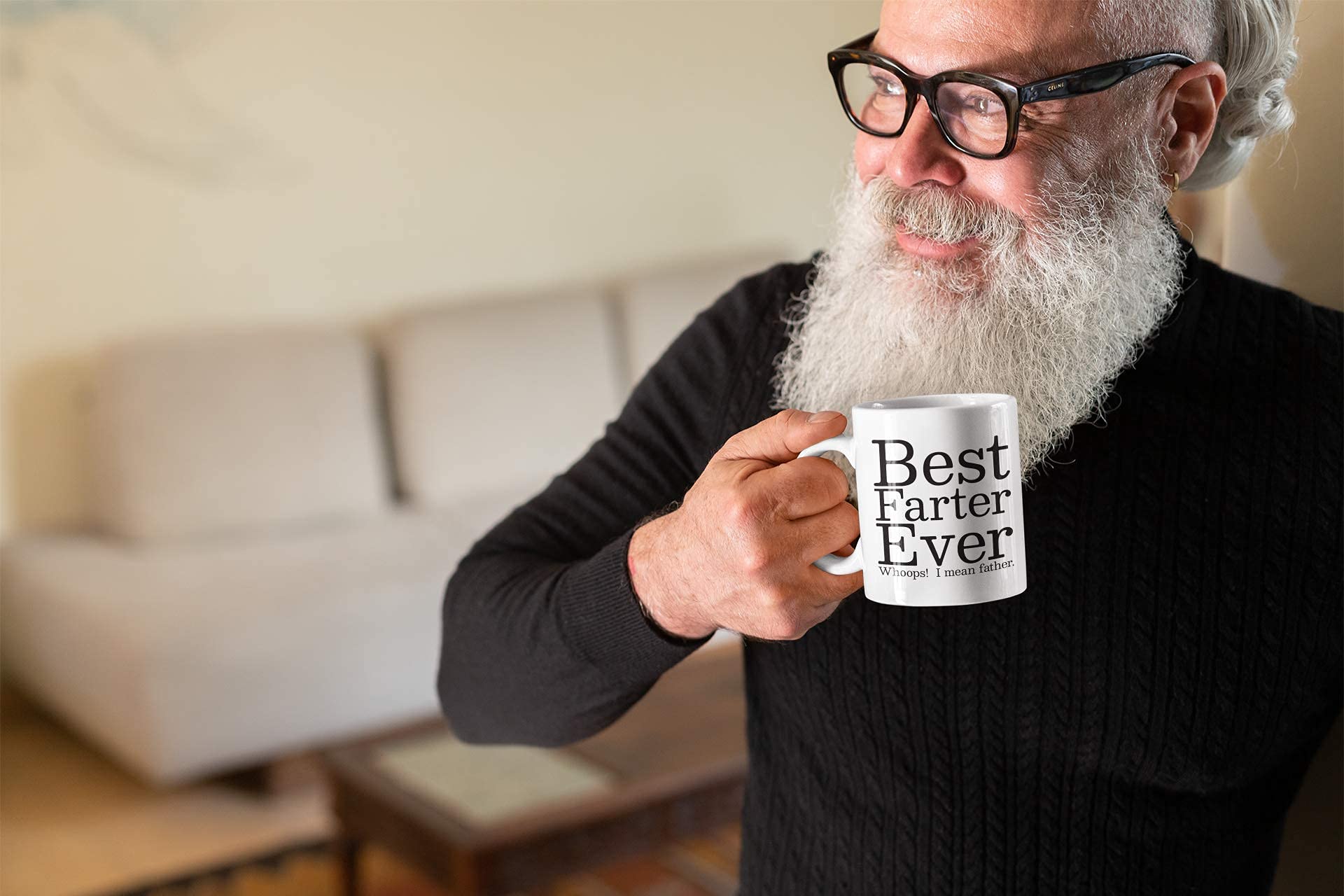 Find Funny Gift Ideas Best Farter Ever Coffee Mug - Funny Father'S Day Mugs From Son Daughter Kids (Bfe White, Ceramic, 8 Oz, Di