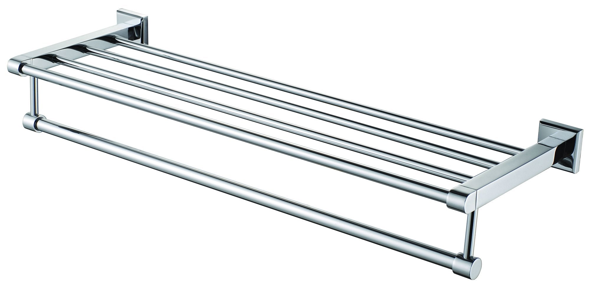 Alfi Brand Ab9596 Towel Bar & Shelf Bathroom Accessory, 24'', Polished Chrome