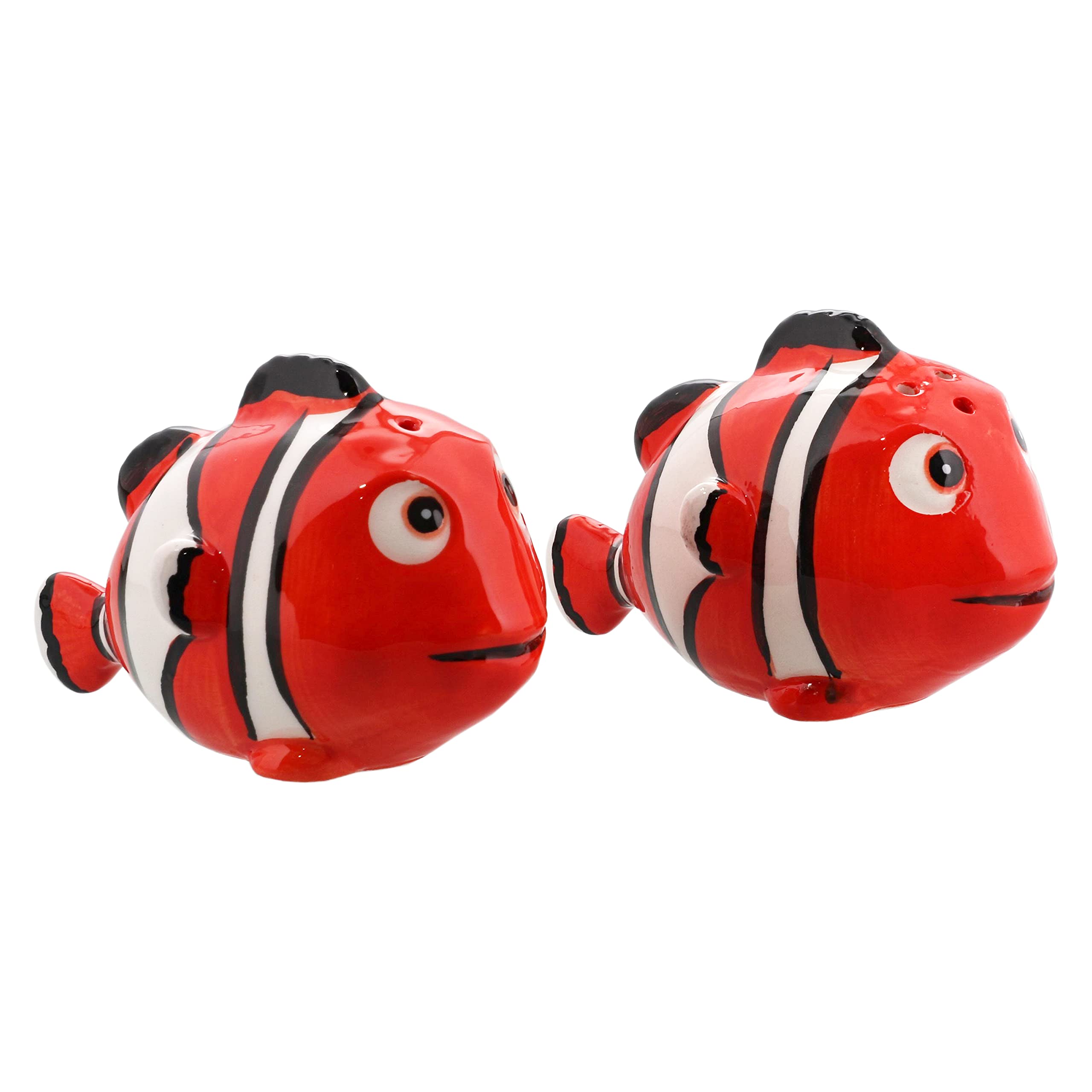 Ceramic Salt & Pepper Shakers Novelty Kitchen D  Cor - Tropical Fish