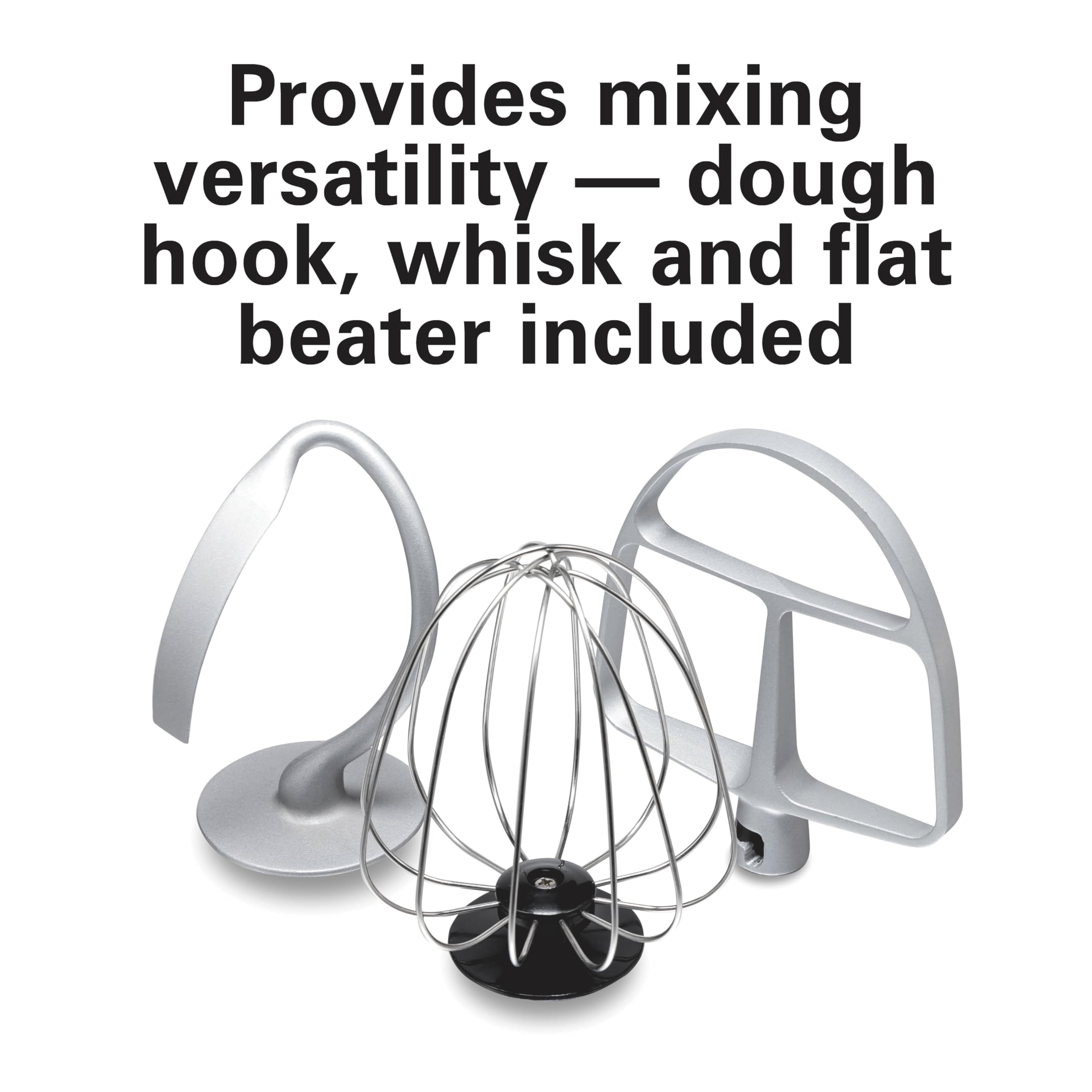 Hamilton Beach Electric Stand Mixer, 4 Quarts, Dough Hook, Flat Beater Attachments, Splash Guard 7 Speeds With Whisk, Red