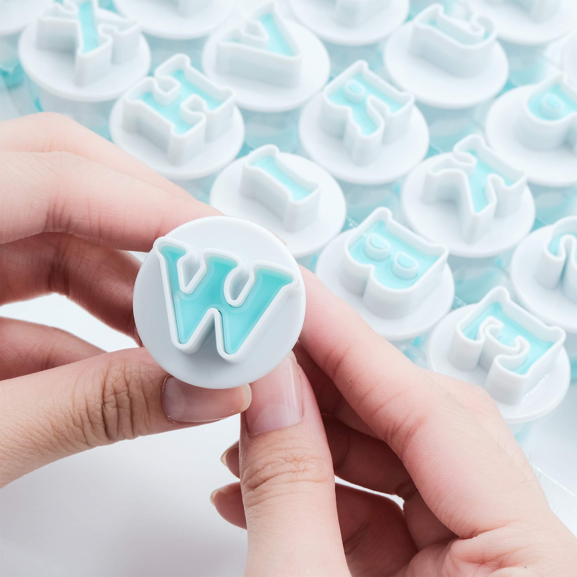 3 Set Fondant Alphabet/Letter Cutters And Number Set,Cake Biscuit Mold,Cake Decorating Tools, Cookie Stamp Impress,Embosser Cutt