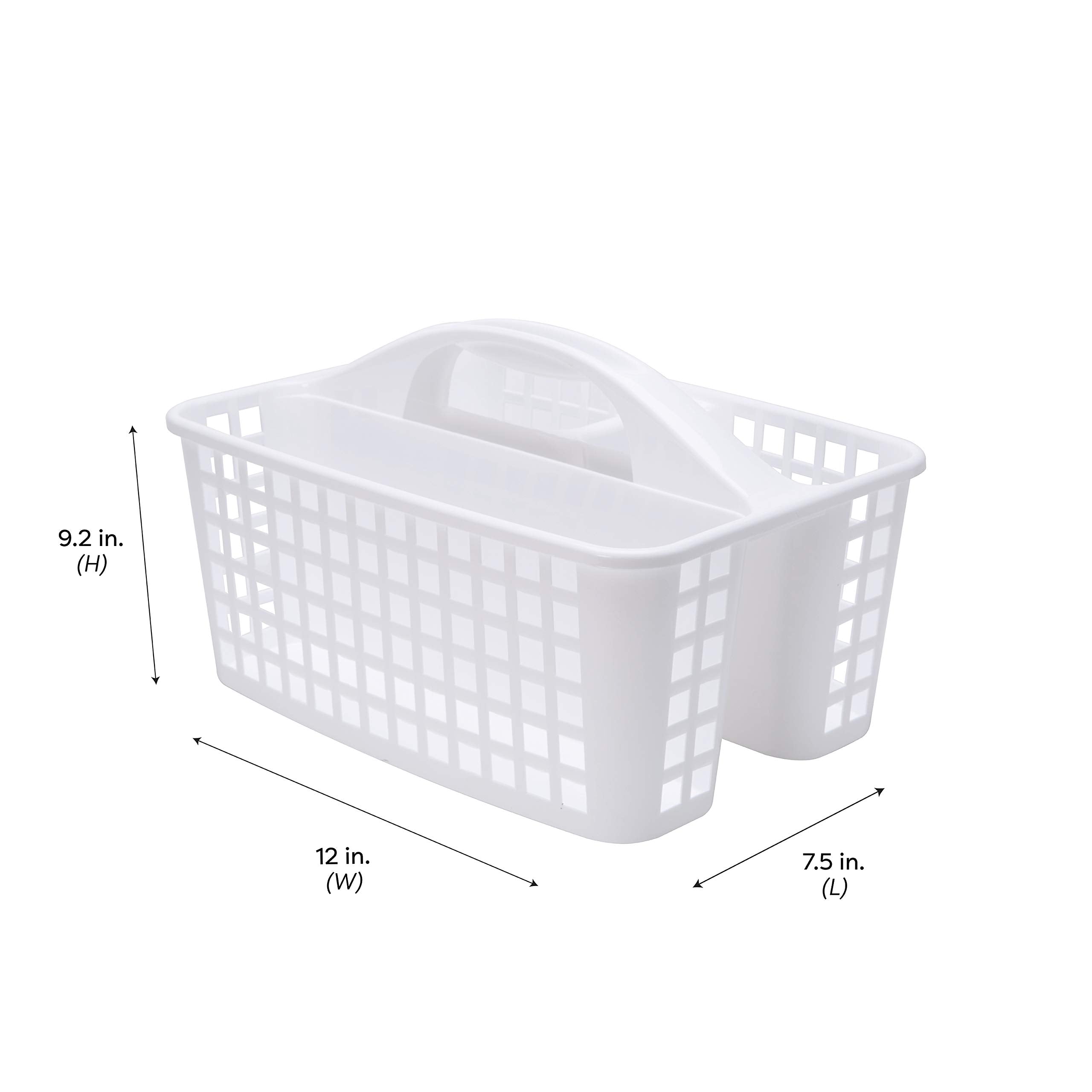 Simplify 2 Pack Utility Caddy | Dimensions: 12''X 9.2''X 7.5'' | 3 Compartments | Great For Home | Dorm | 3 Compartments | Home