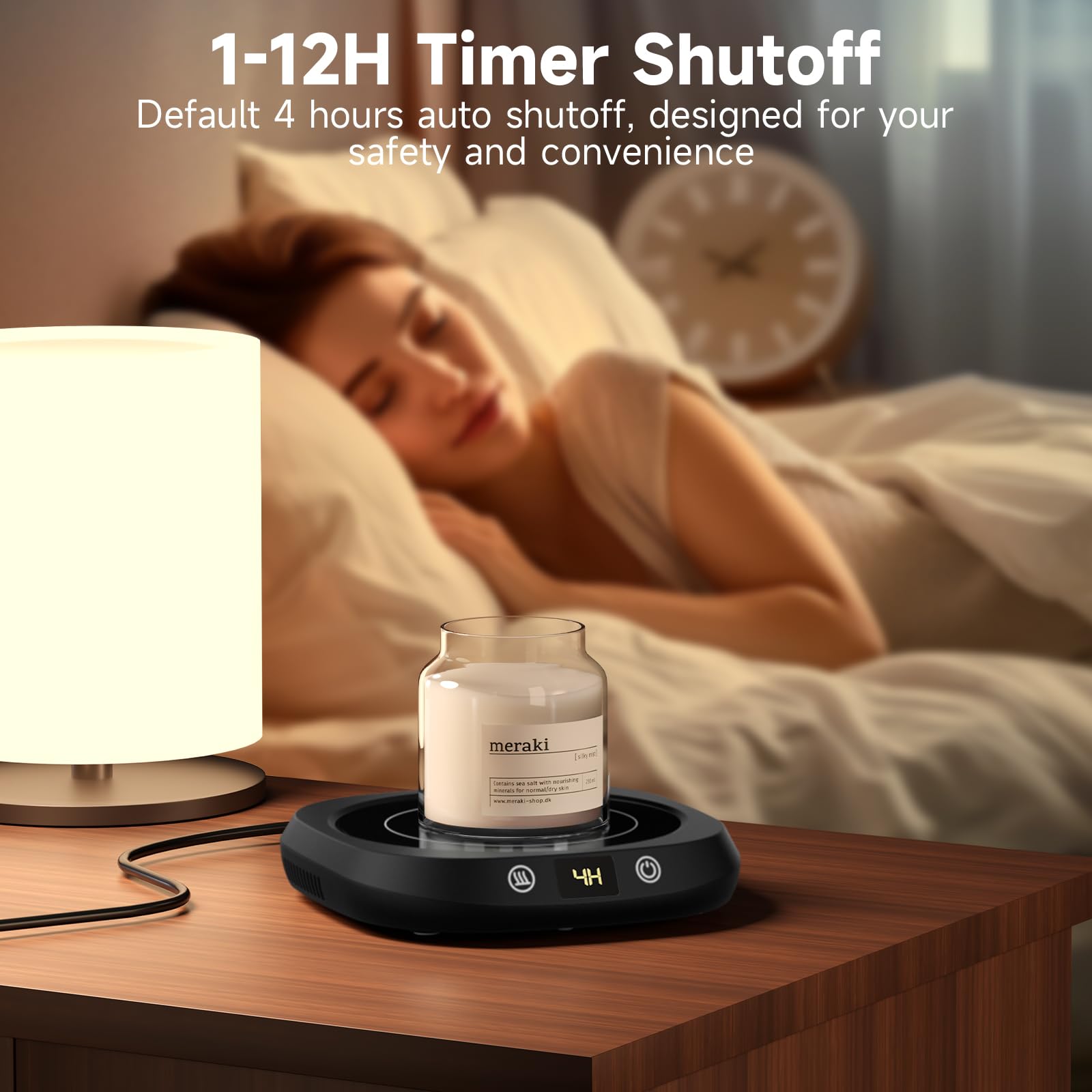 Coffee Mug Warmer - Coffee Cup Warmer For Desk Auto Shut Off, Smart Electric Candle Warmer Beverage Warmer For Coffee, Tea, Wate