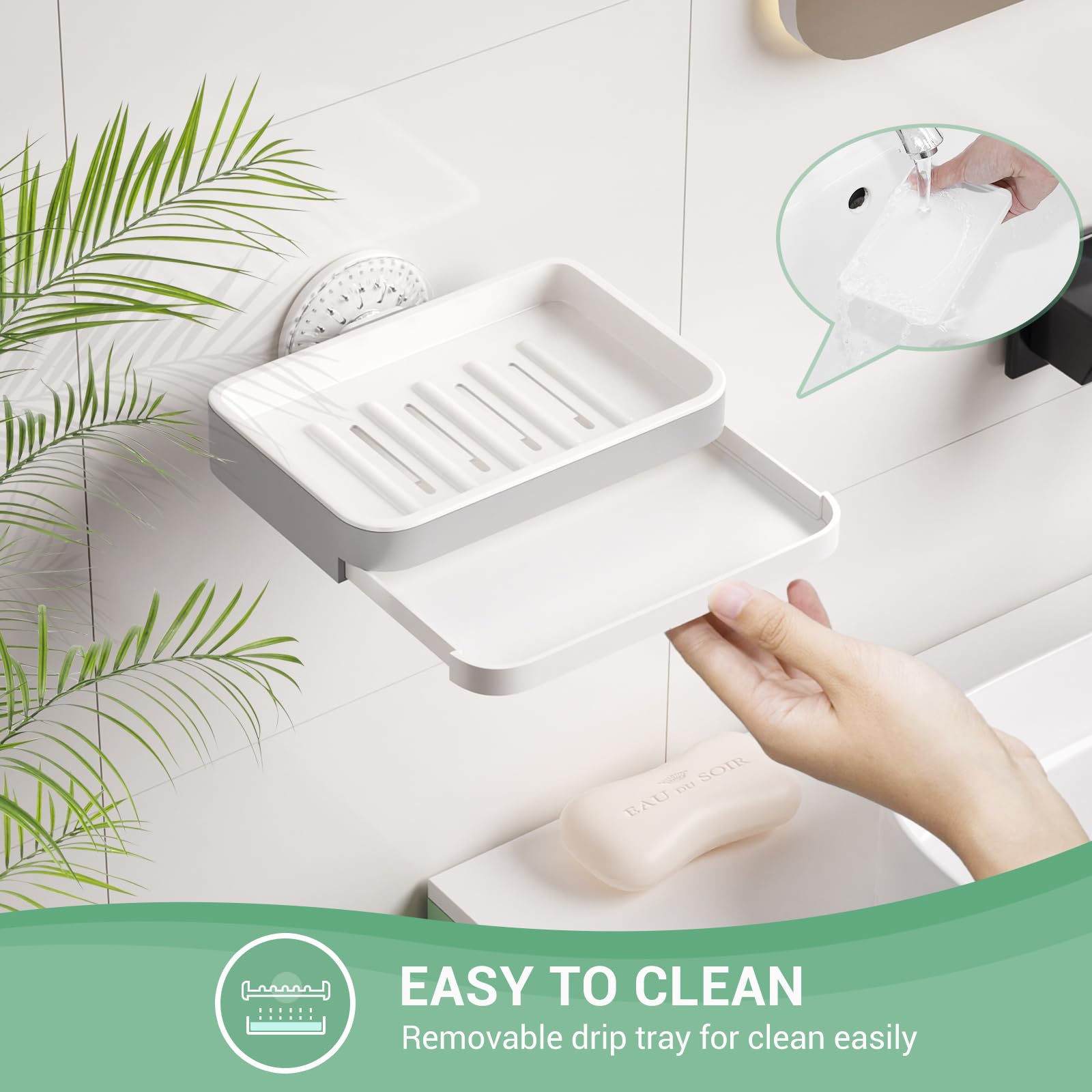 Luxear Suction Cup Shower Caddy - 3 Pack No-Drilling Suction Shower Organizer - 1S Installation Removable Powerful Waterproof Su