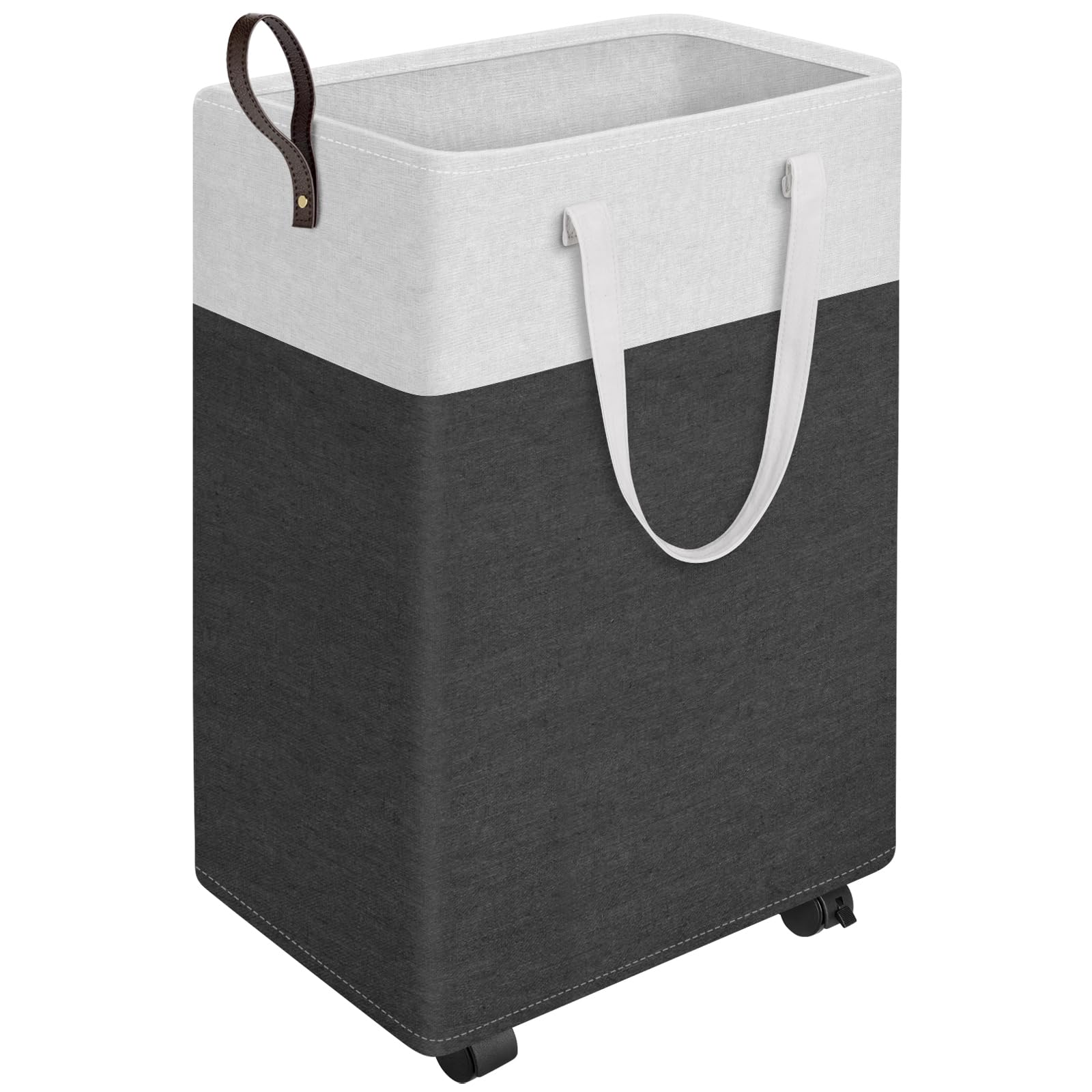Homehacks Rolling Large Laundry Hamper Large Collapsible Basket On Wheels, Waterproof Clothes Hamper, Narrow Corner Clothes Bins