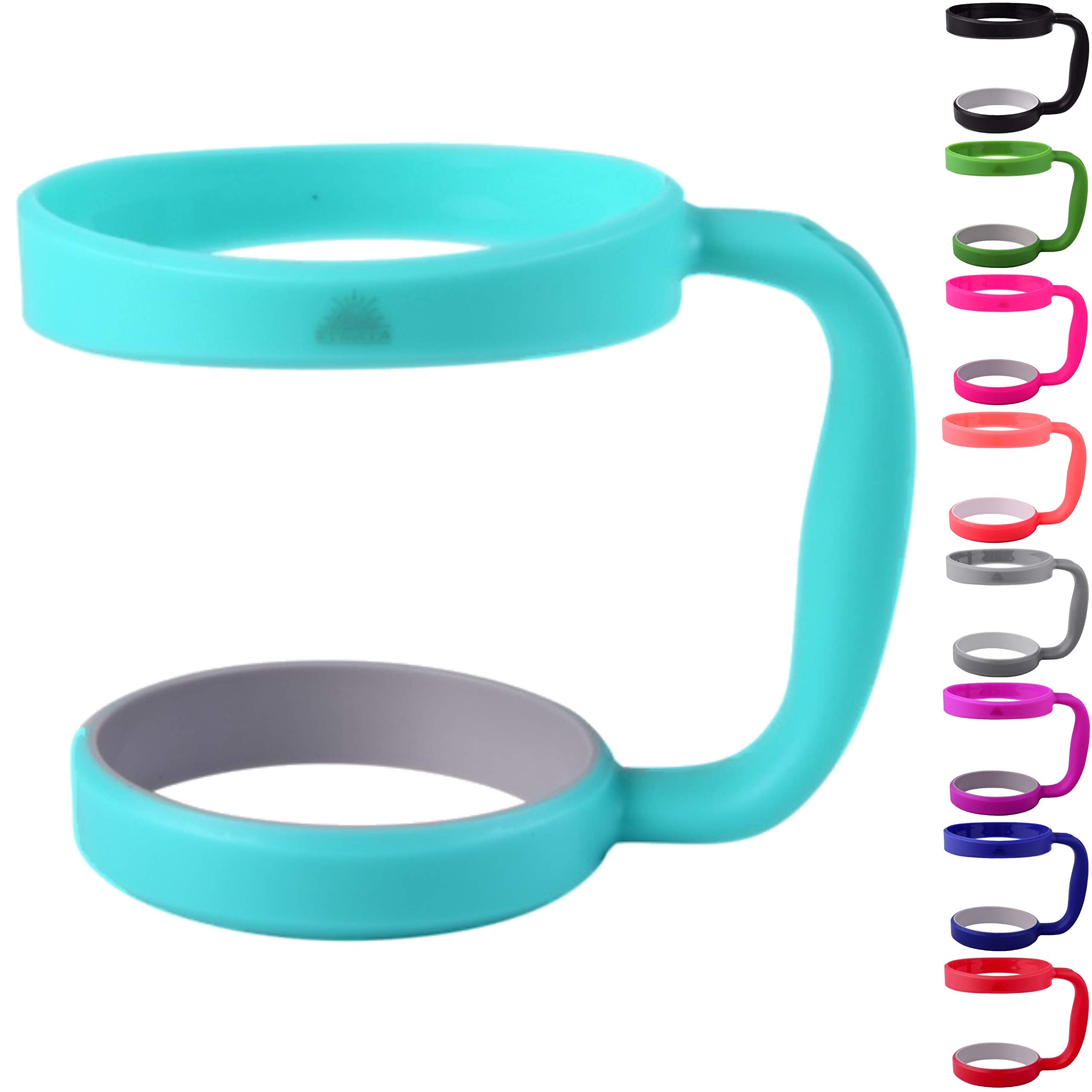Strata Cups 30Oz Tumbler Handle (Teal) Available For 30Oz Yeti Tumbler, Ozark Trail Tumbler, Rambler Tumbler - Bpa Free