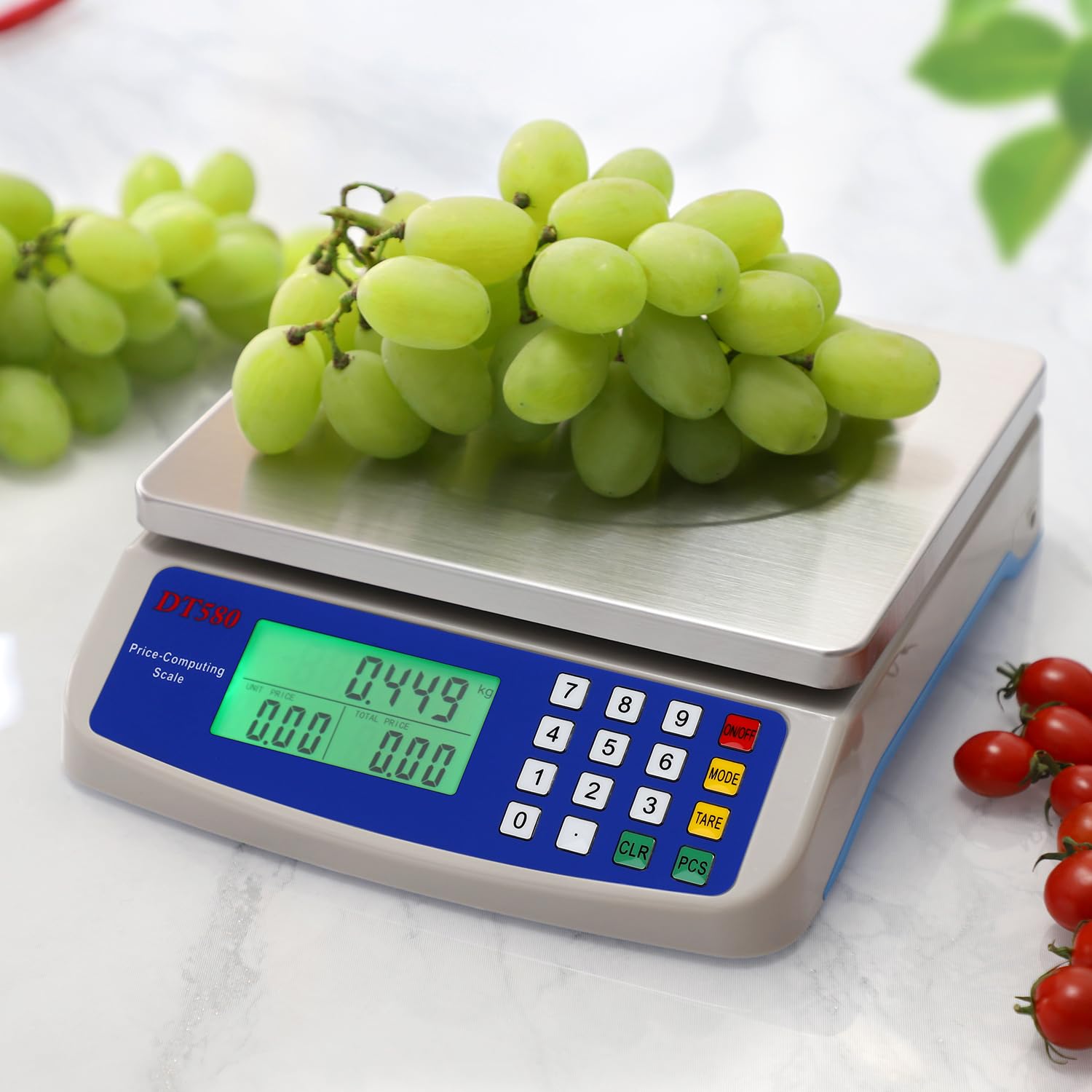 Large Digital Kitchen Scale 22LB Commercial Scale for Food Baking Bread Cooking Meat,Stainless Steel Price Computing Scale with 