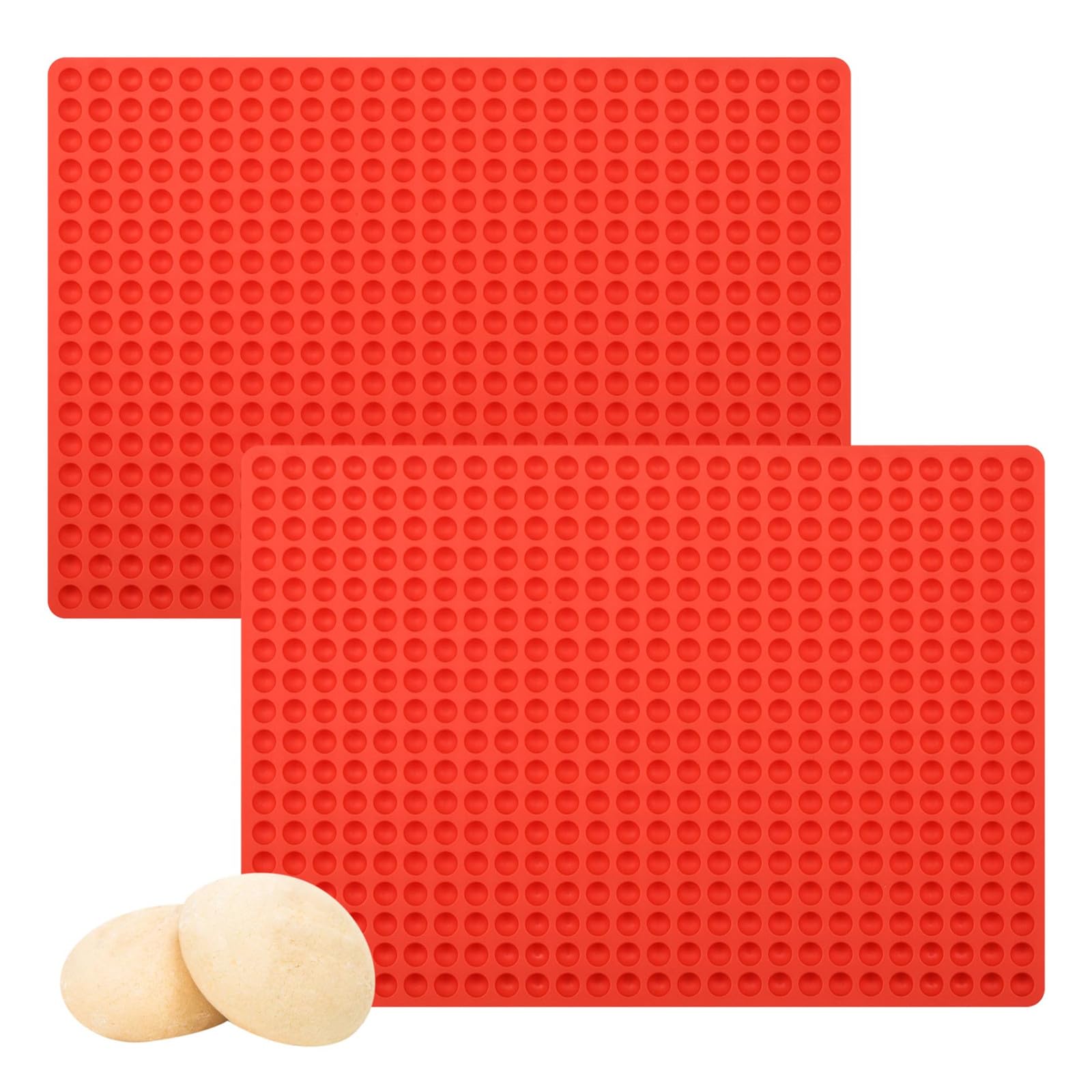 2 Pcs Mini Round Silicone Molds, 468 Cavity Semi Sphere Molds for Homemade Chocolate Chips, Candy, Baking, Wax Melts Beads, Ice 