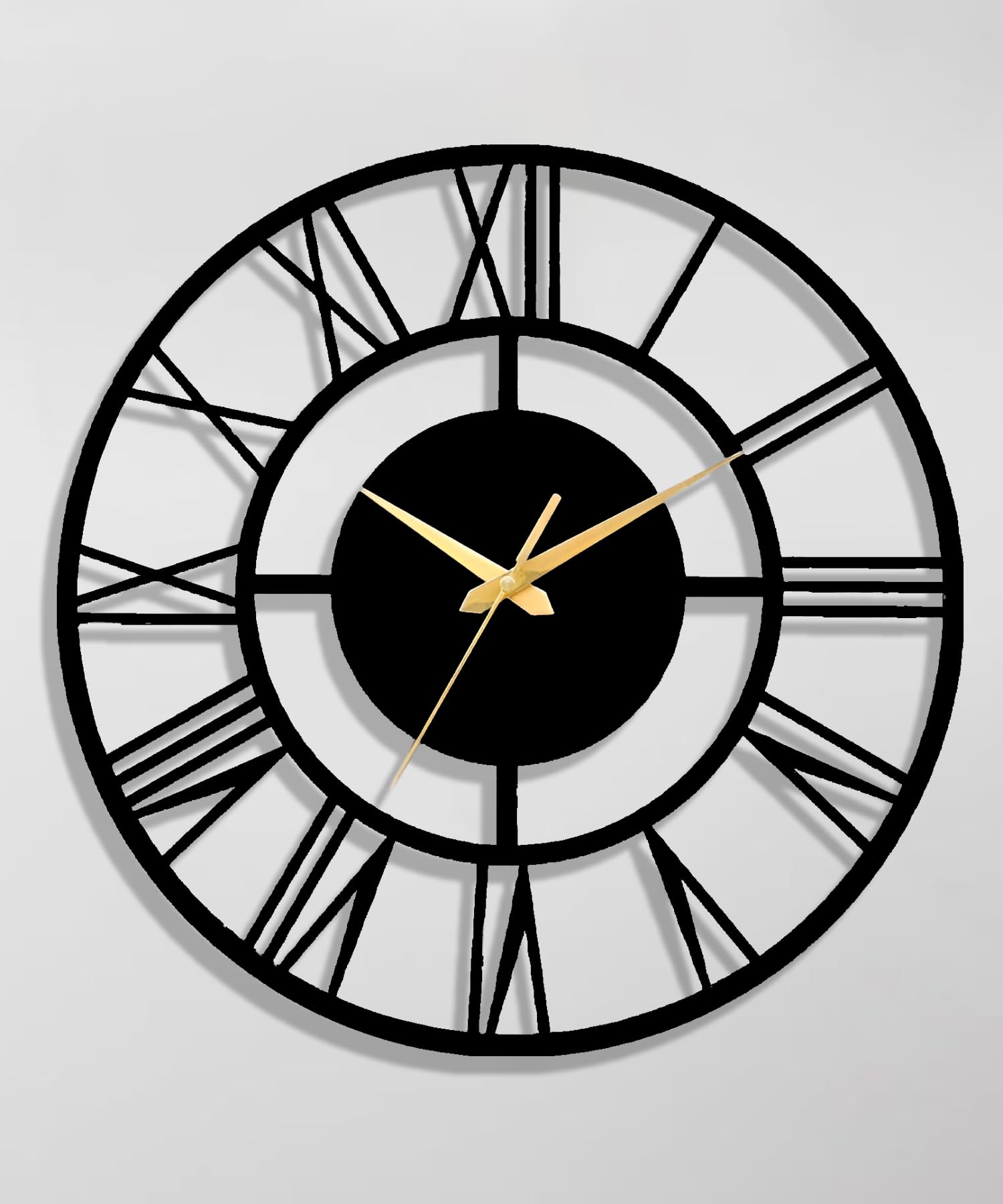 Vissera Decorative Metal Wall Clock | Stylish & Fancy Silent Sweep Wall Clock For Living Room, Bedroom & Hall, Antique Designer 
