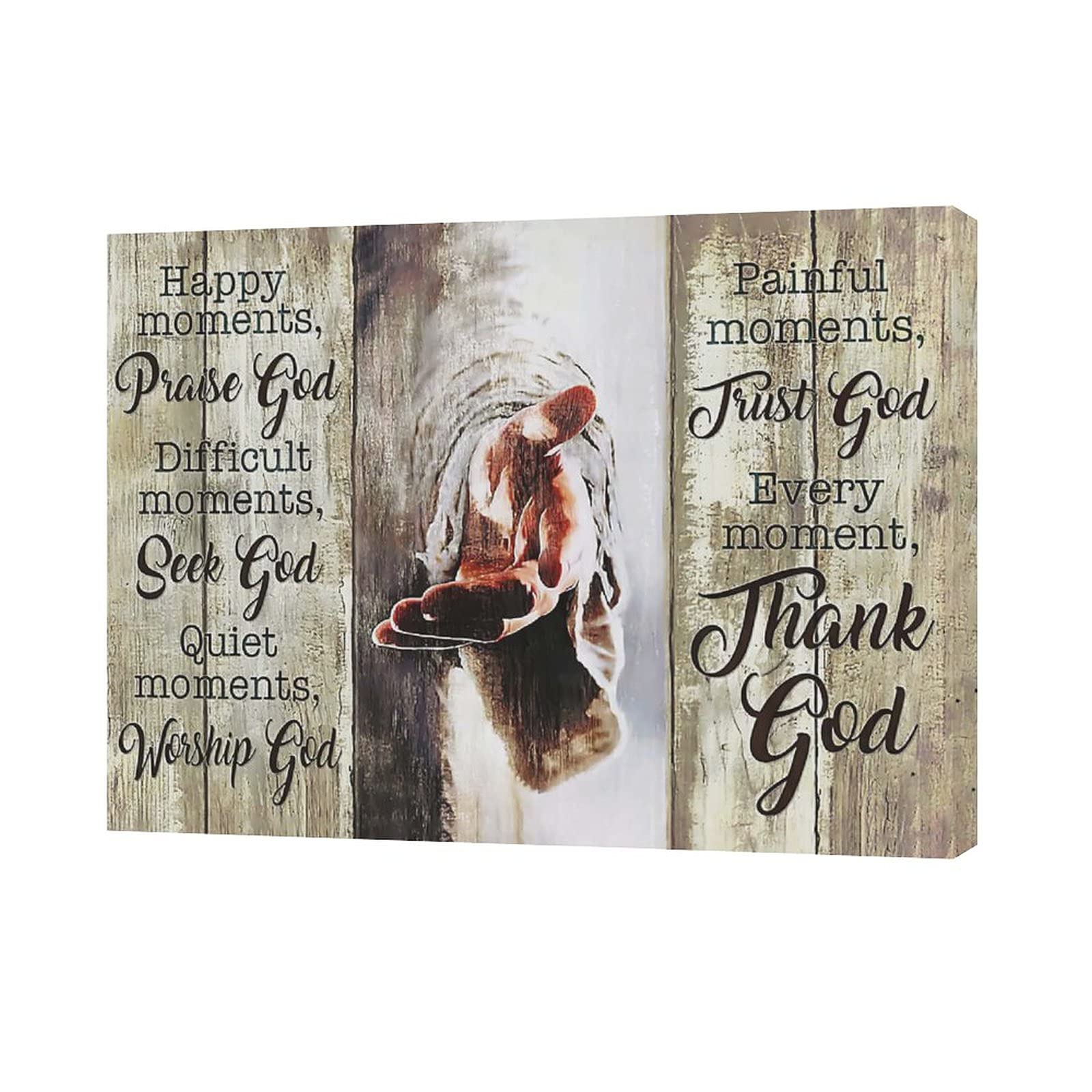 Amazing Jesus Poster Christian Religious Canvas Wall Art Every Moment Thank God Painting Christ Pictures Prints Hand Of God Artw