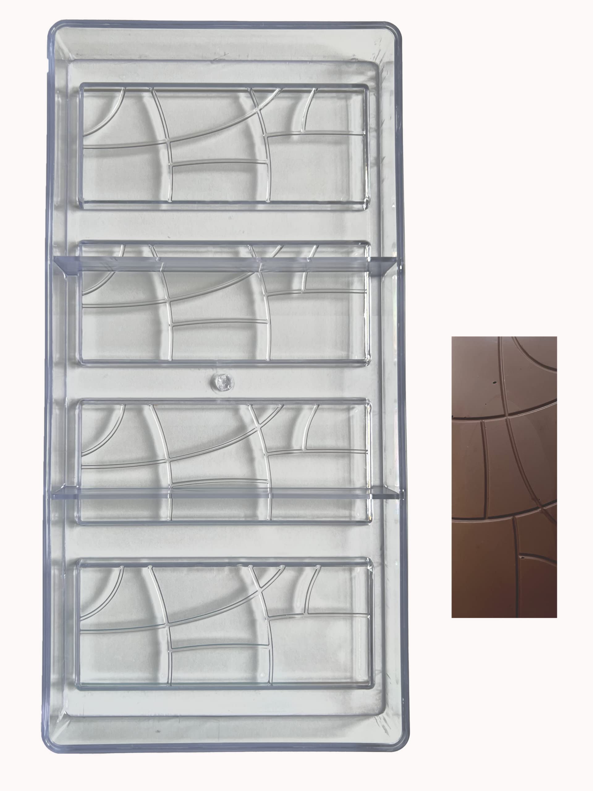 Candymake Chocolate Bar Making Mold | Polycarbonate | Hard Mold For Making Professional Chocolate Bars At Home Or Commercial