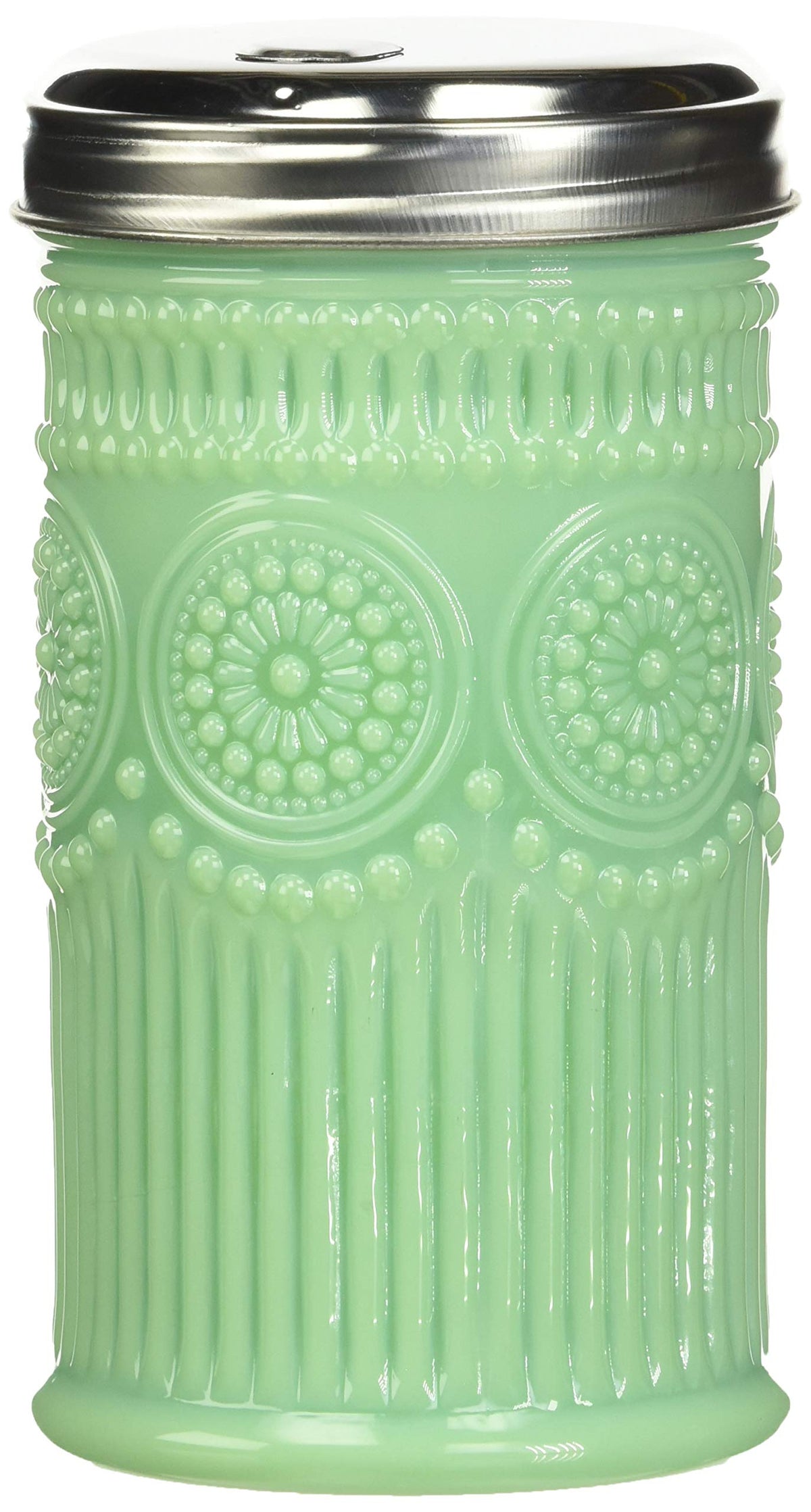 Tablecraft Sugar Shaker With Stainless Steel Top, 3.0625'' X 5.75'', Green