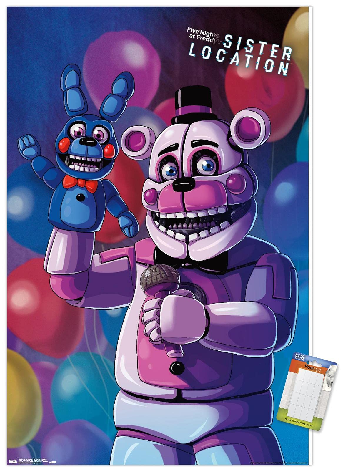 Trends International Five Nights At Freddy'S: Sister Location - Funtime Freddy Wall Poster, 22.375'' X 34'', Premium Poster & Mo
