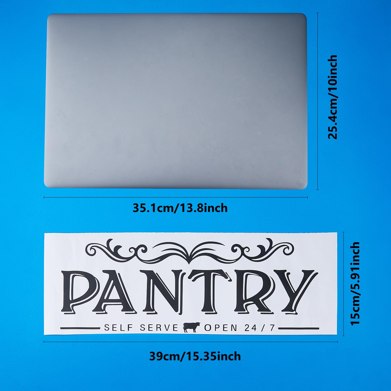 Superdant Pantry Sign Stickers Self Serve Pantry Door Declas Vinly Letter Sticker Open 24/7 Diy Art Quote Kitchen Wall Decor Vin