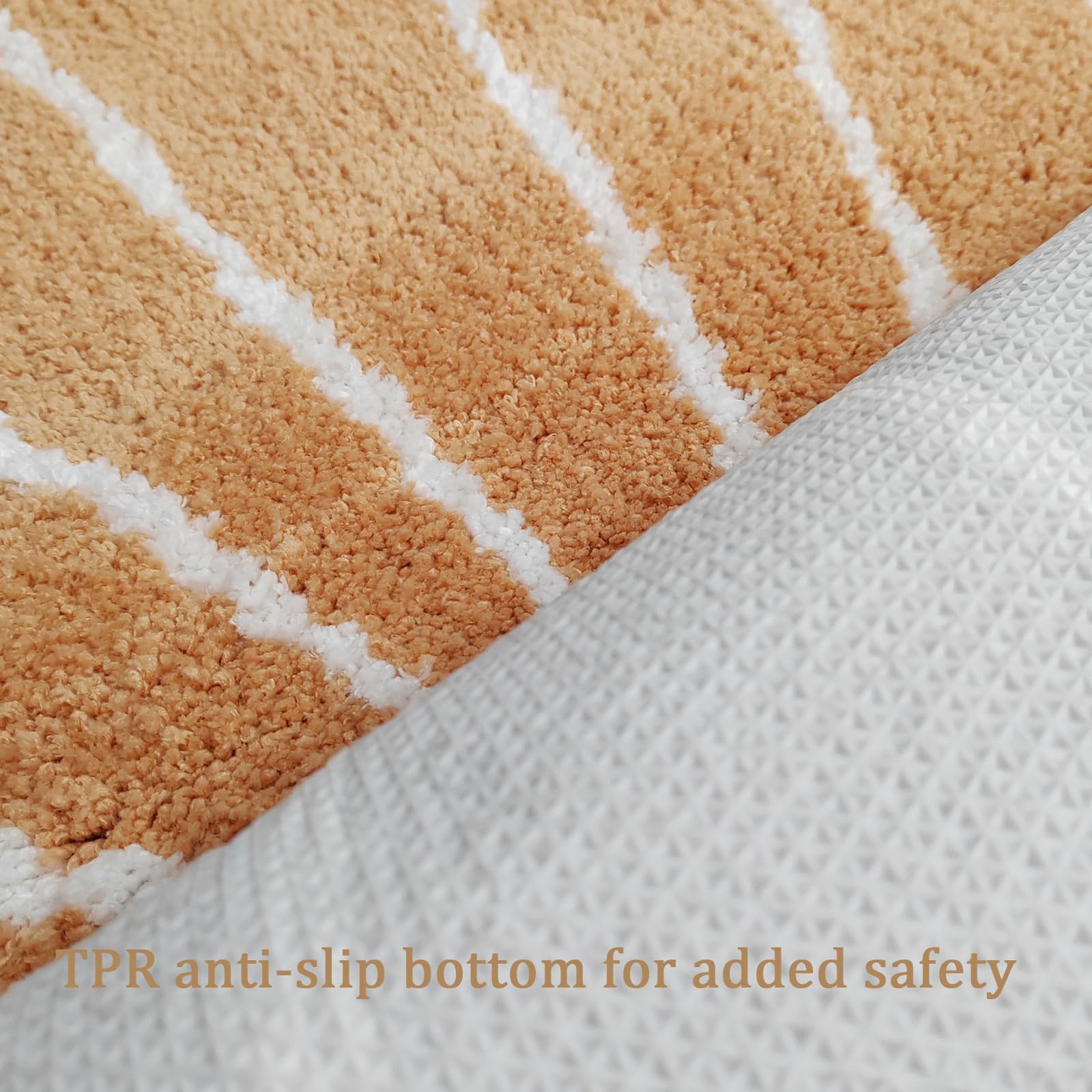 Yrxrus Seashells Bathroom Rug, Beige Brown Bathroom Rugs, Ocean Decor Shell Bath Mat Gifts, Cute Seashell Shaped Bath Rugs For S