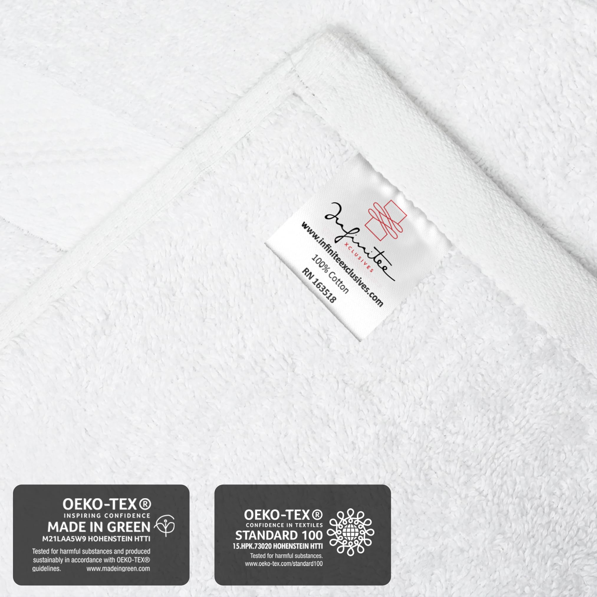 Infinitee Xclusives Premium Wash Cloths For Showering [13X13] - 100% Cotton Washcloths [Pack Of 12], Soft And Absorbent Face Tow