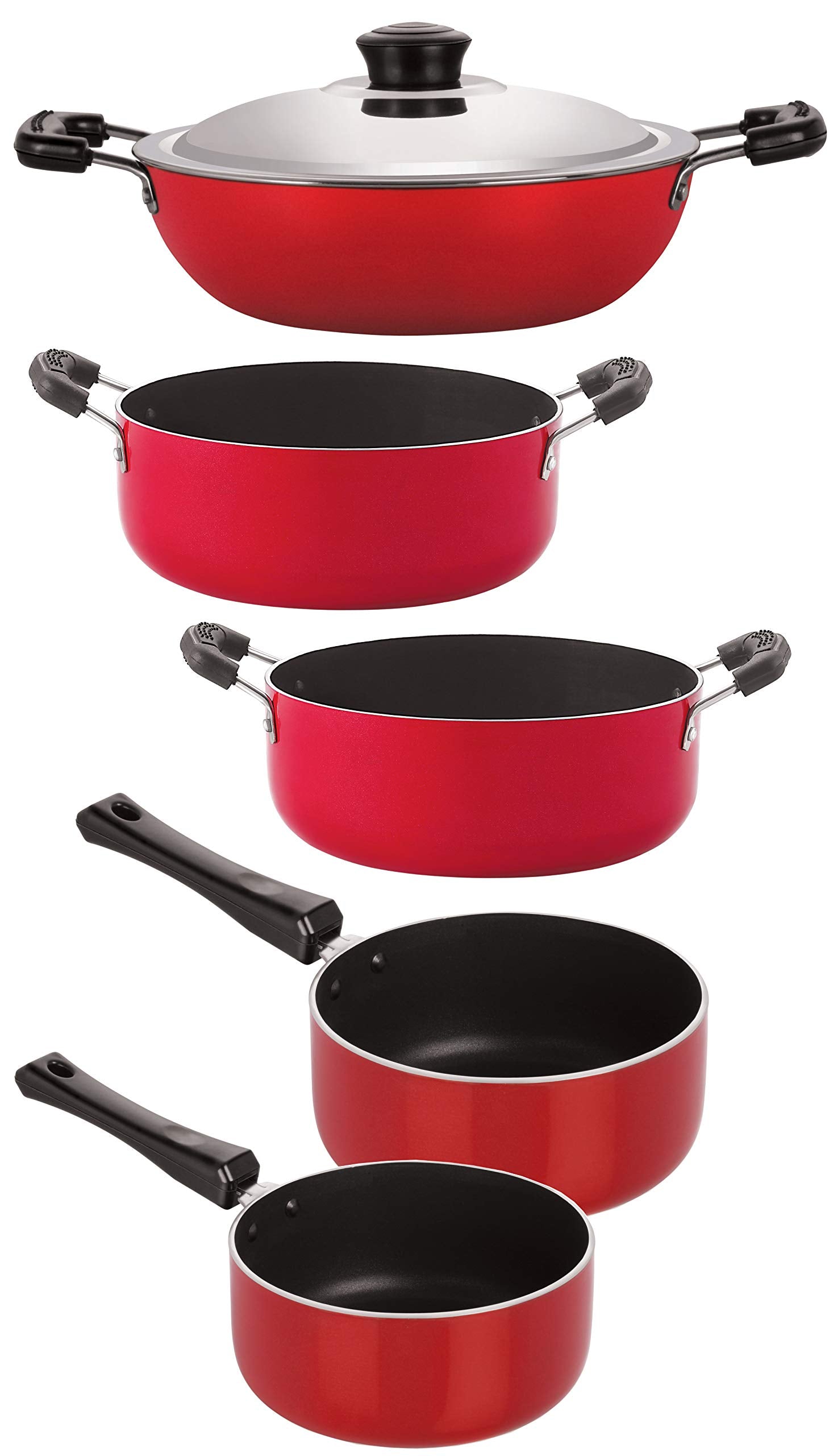 Nirlon 3 Layer NonStick Coated Gas Compatible Kitchenware Utencils Gift Set, 5 Piece Set
